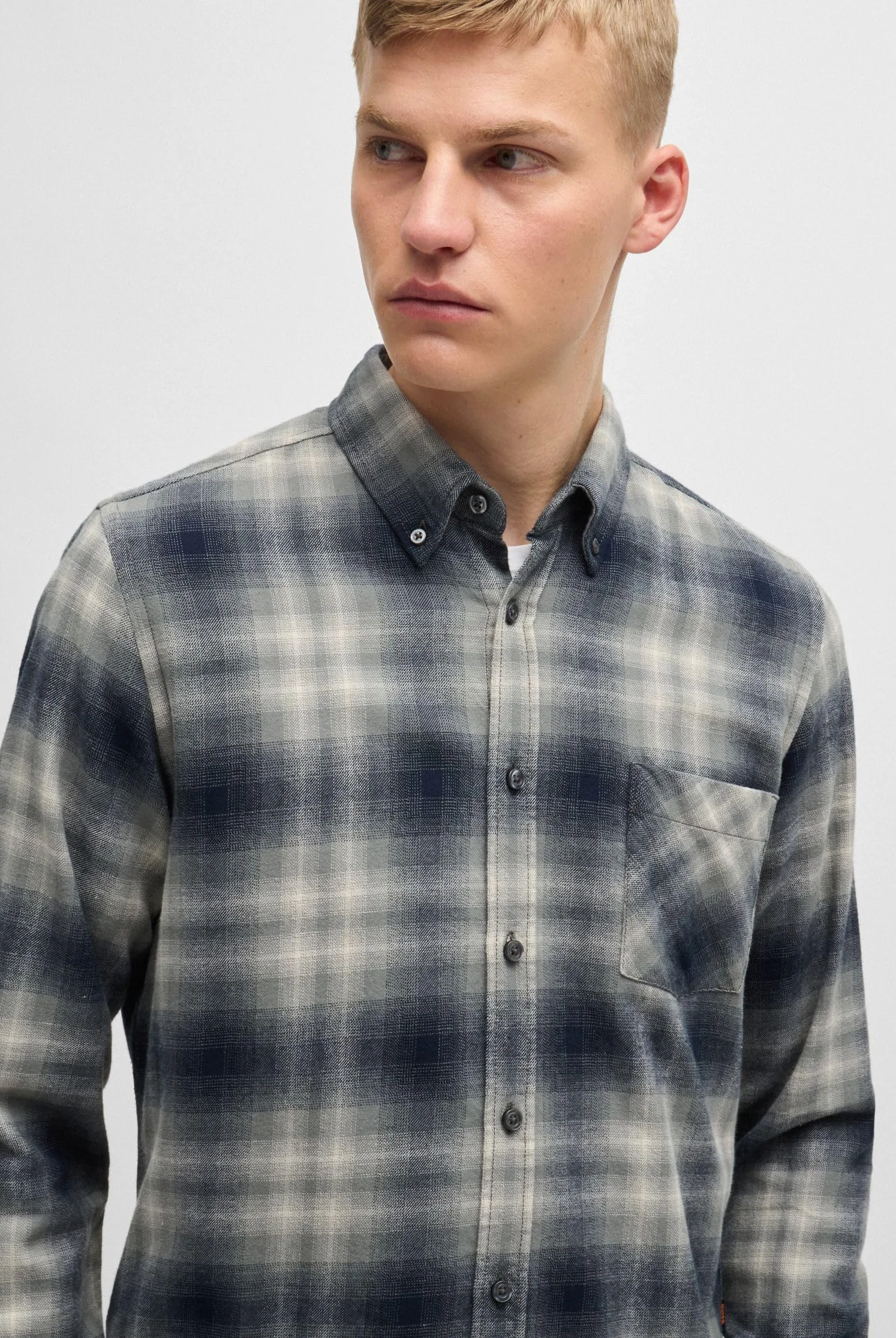BOSS Męski Rickert_M, Open Grey76, S, Otwarty szary 76, S