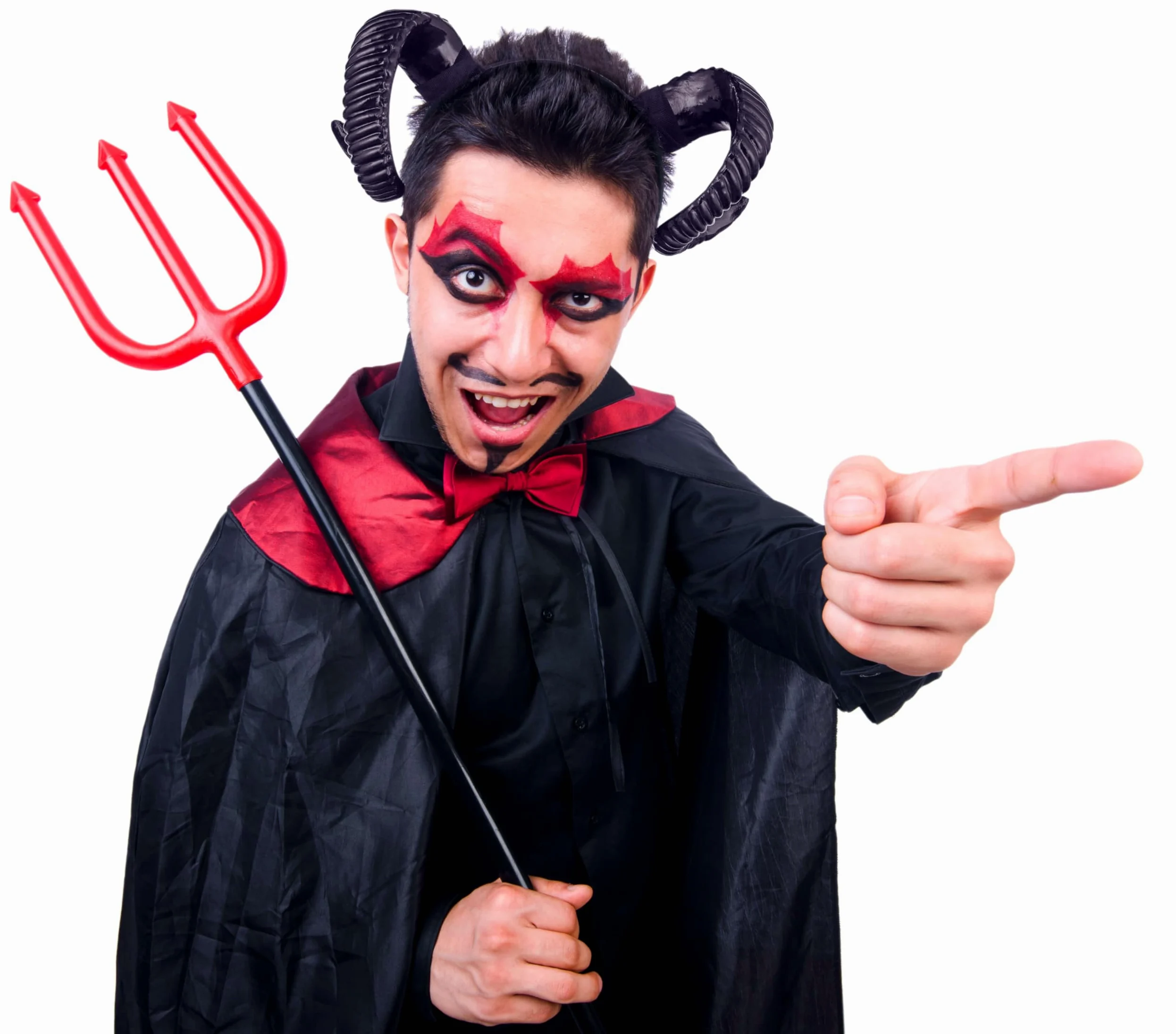 Balinco Kostium owcy z rogami, kozioł owczy, poroże, rogi diabła, strój demona, Halloween, karnawał, gotycki cosplay, czarny