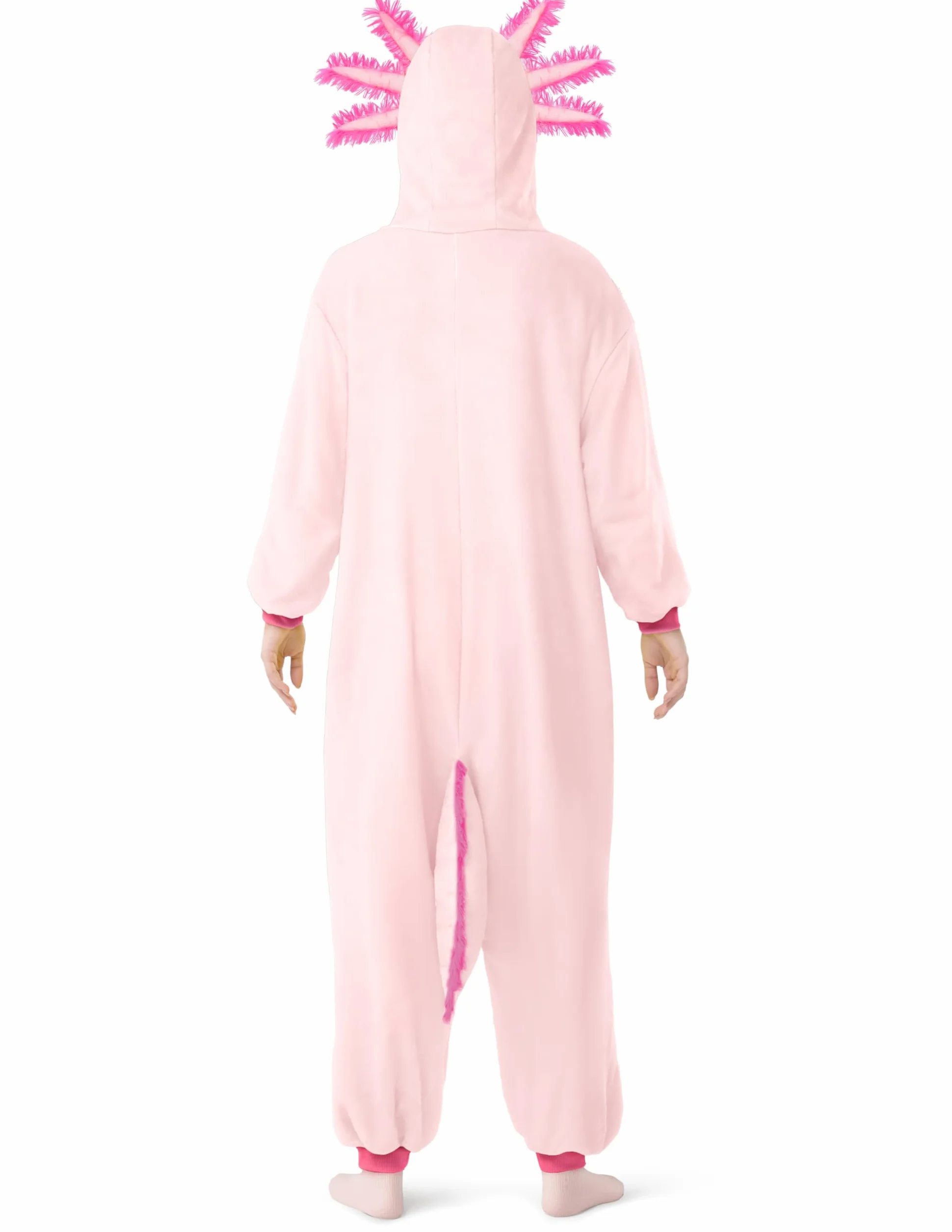 Spooktacular Creations Axolotl Unisex Dorosły ogon kapelusza pluszowa piżama kostium do odgrywania ról kostium Halloween-XL różowy