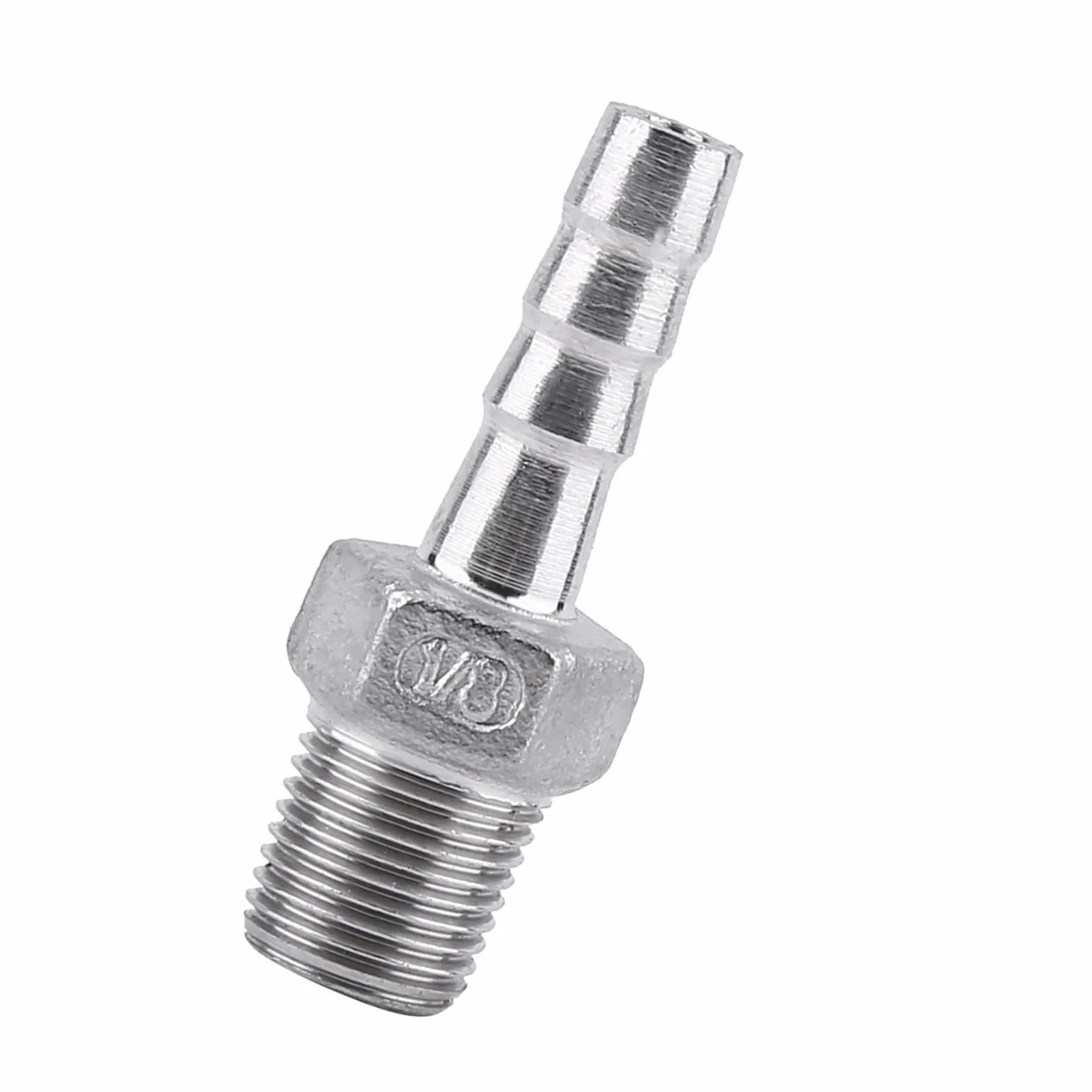 Złącze Barb ze stali nierdzewnej, zaczep węża, stal nierdzewna SS304 gwint męski łącznik rurowy Barb Hose Tail Connector BSP 1/20.3 cm~3/10.2 cm (1/8 * 6 mm)