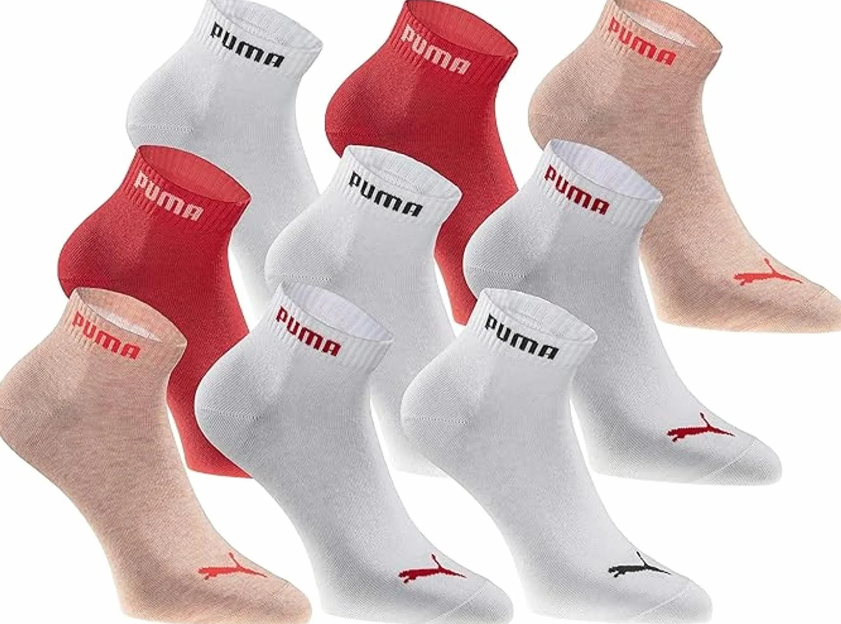 PUMA Skarpety ćwiartkowe, unisex, 18 par, kolekcja Statement