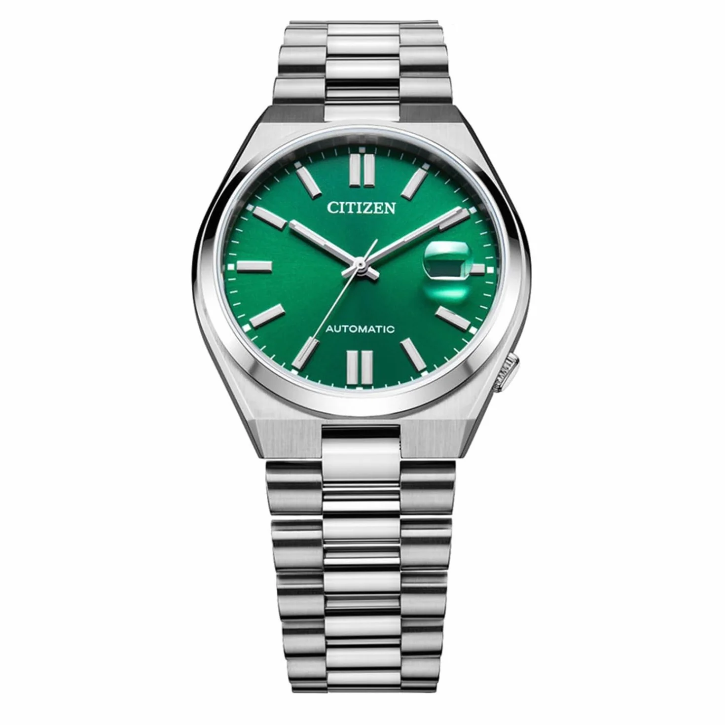 Zegarek automatyczny Citizen NJ0150-81X stal nierdzewna zielony