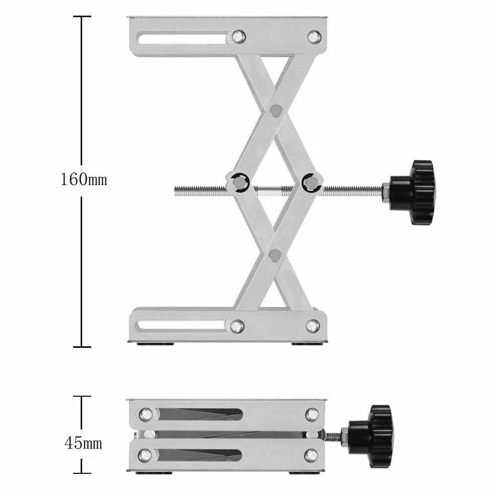 Lab Jack stół laboratoryjny ze stali nierdzewnej 100 x 100 mm stojak nożycowy do laboratorium do eksperymentu naukowego