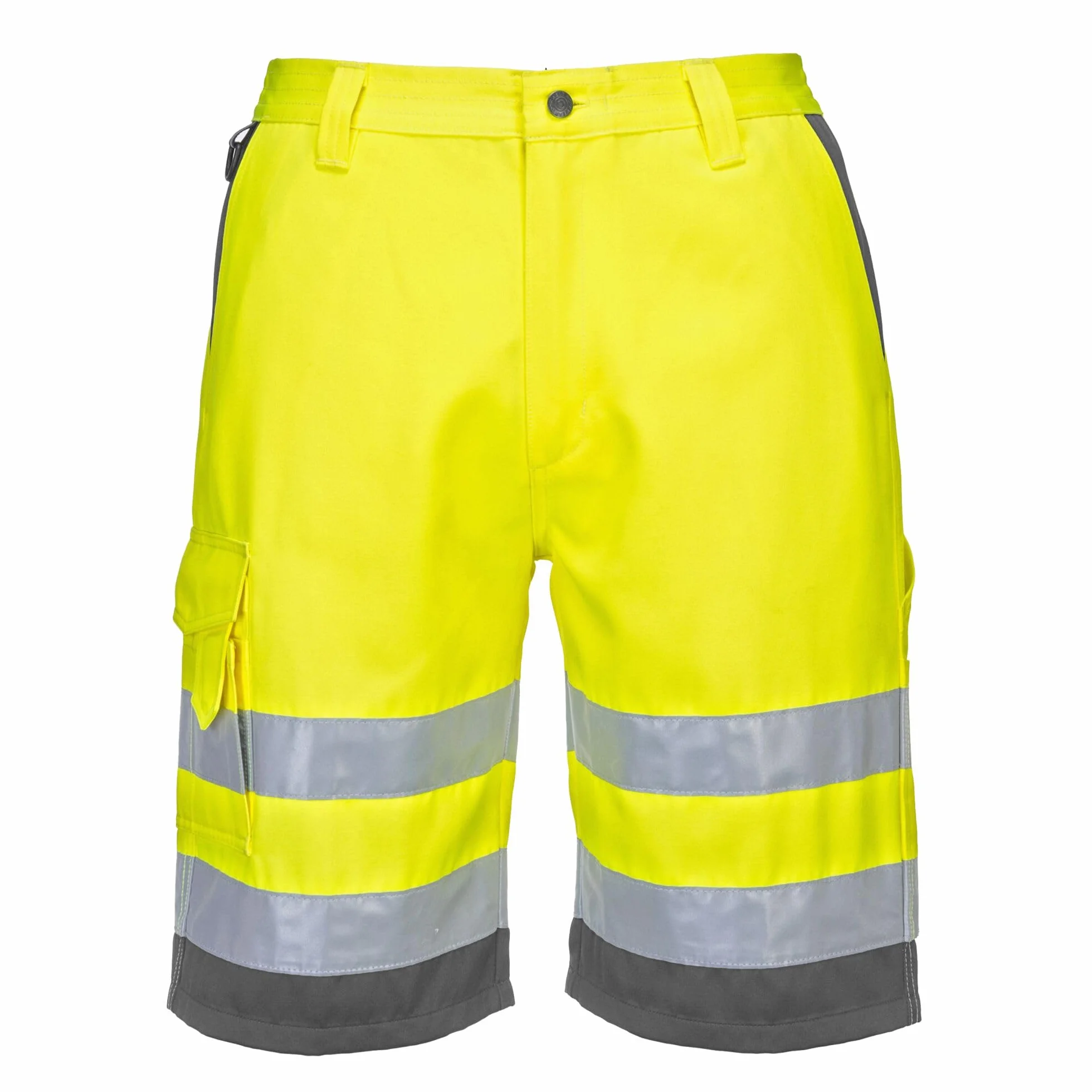 Portwest E043 Ostrzegawcze Szorty, Rozmiar XL, Żółty/Szary