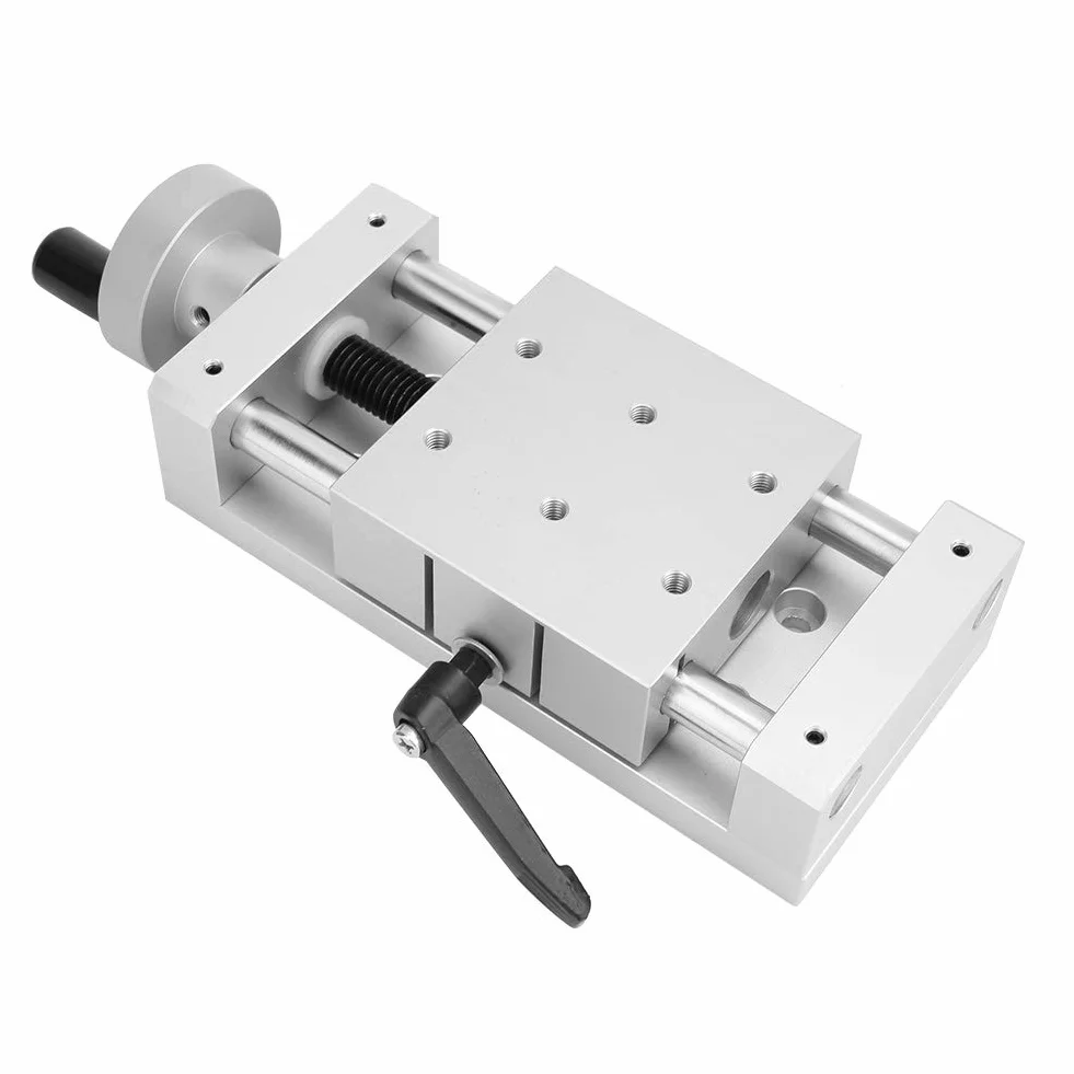 Ręczne sanki liniowe, stop aluminium, wysoka dokładność, krzyż liniowy, stół szynowy liniowy 80 x 80 mm, szeroko stosowany w maszynach produkcyjnych, urządzeniach inspekcyjnych itp. (50 mm)