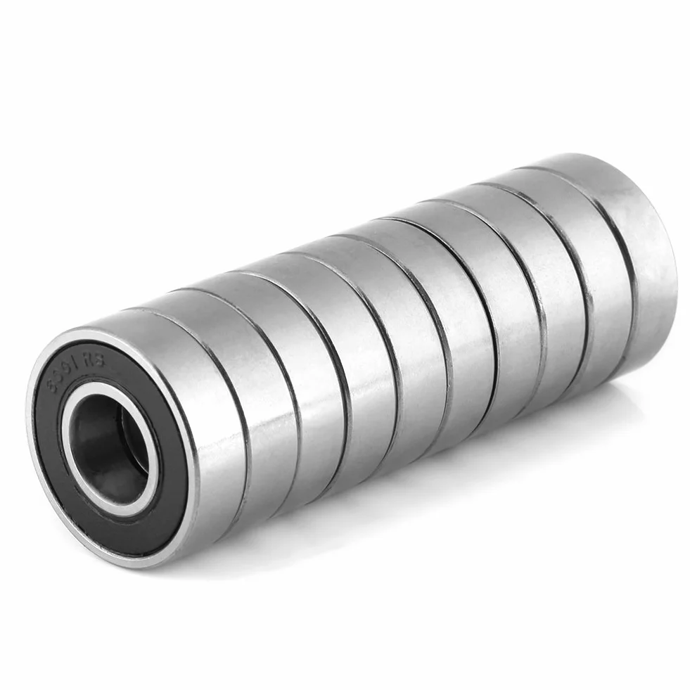 10 szt. 6001-2RS łożyska kulkowe z głębokim rowkiem, gumowe, uszczelnione, 12 x 28 x 8 mm