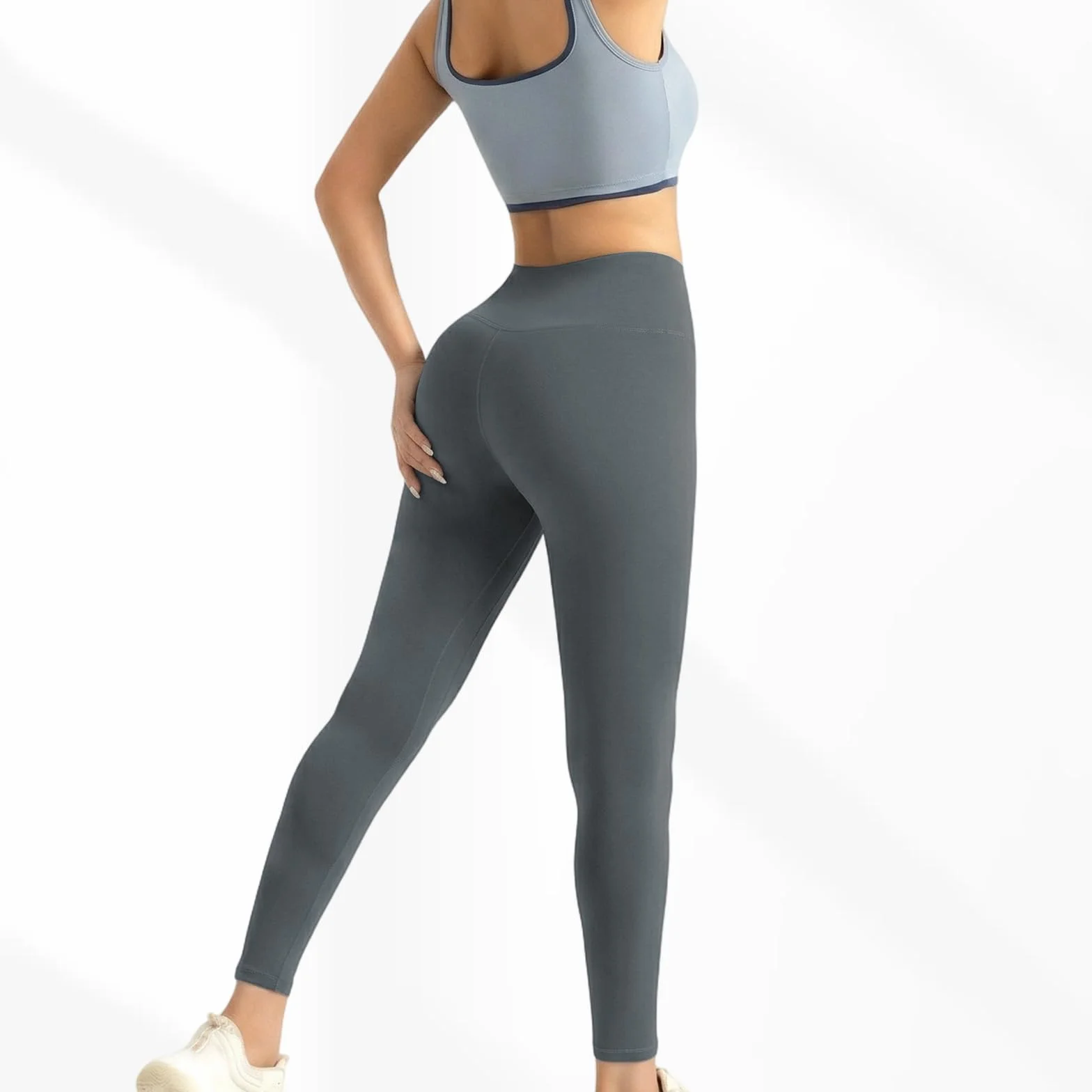 HYCOPROT Wysokie spodnie do jogi damskie miękkie jak masło elastyczne matowe kontrola brzucha legginsy rozciągliwe Creamlush skarpetki treningowe sportowe spodnie do biegania fitness siłownia moda na