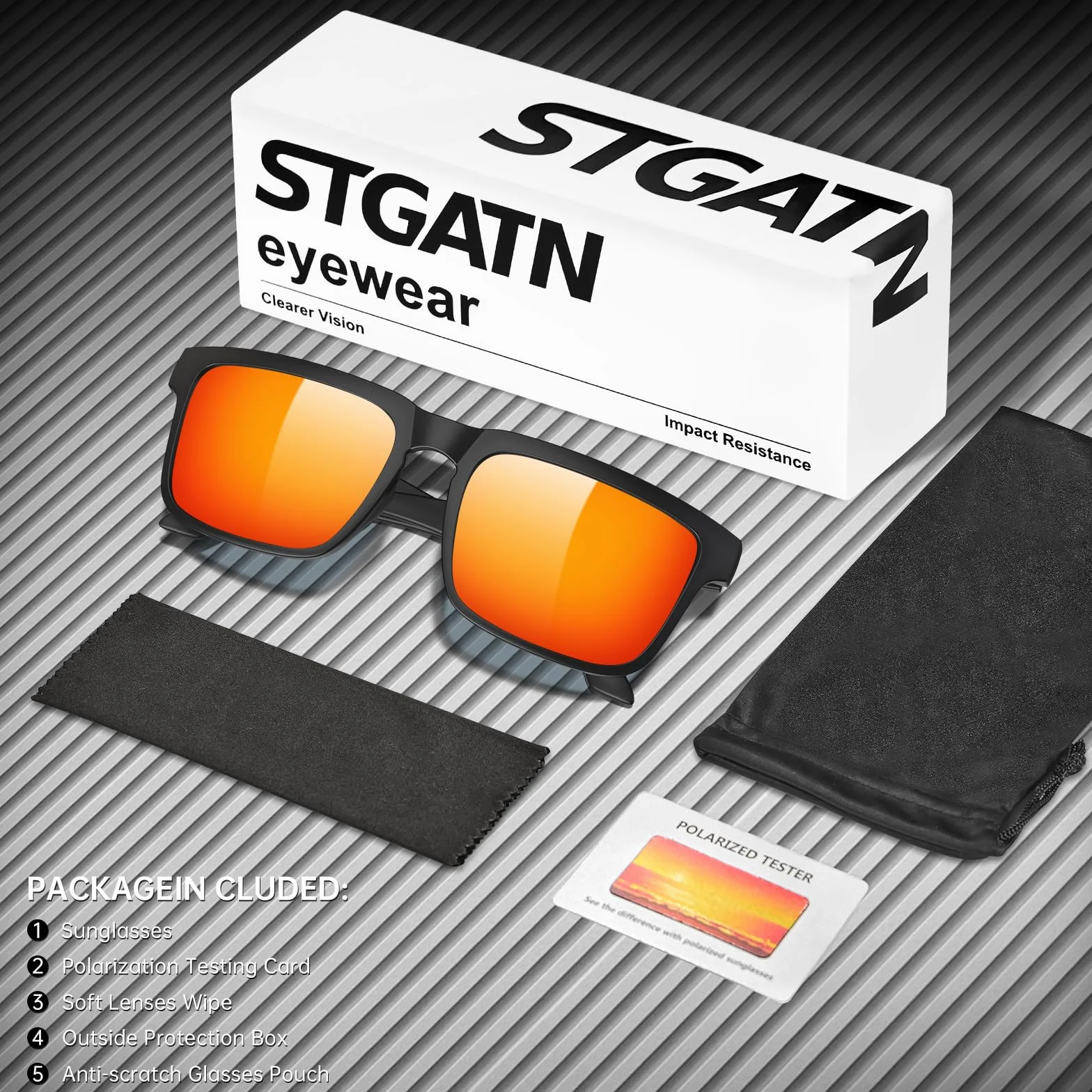 Okulary słoneczne polarizacyjne XXL STGATN Szeroka oprawka 155 mm UV400