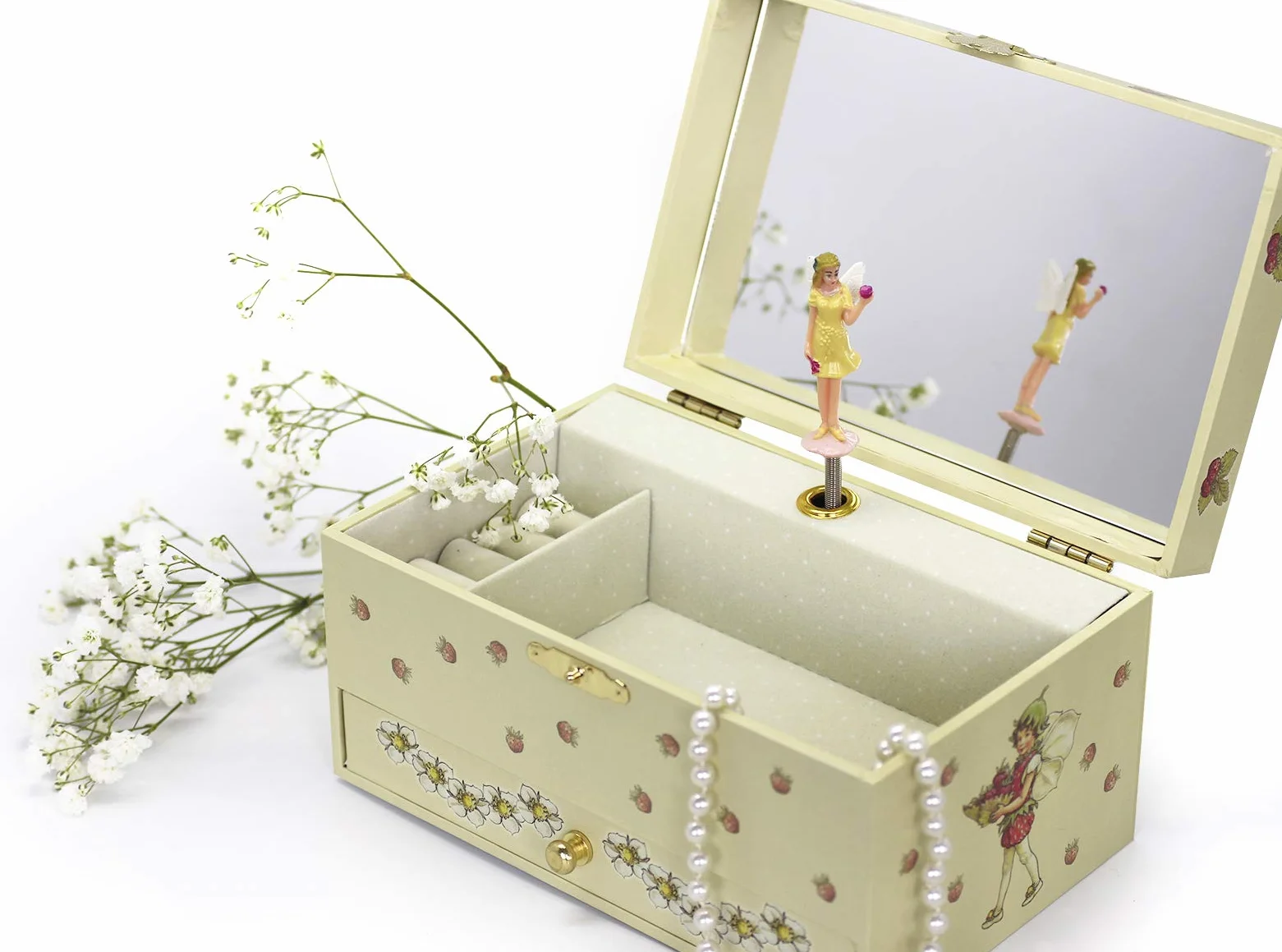 Trousselier Pozytywka Wróżki Kwiatowe Flower Fairies Świeci w Ciemności Zielona Muzyka Magiczny Flet Mozarta