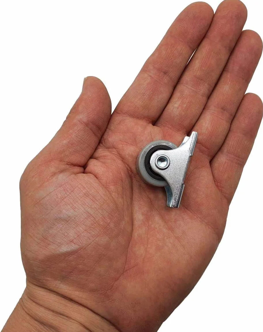 (Zestaw 12 sztuk) Małe plastikowe kółka 25 mm Trwałe kółka z metalową płytką Niegumowe Miękkie kółka Nieobrotowe kółka stałe Kółka do mebli Zamienne kółka Śruby w zestawie