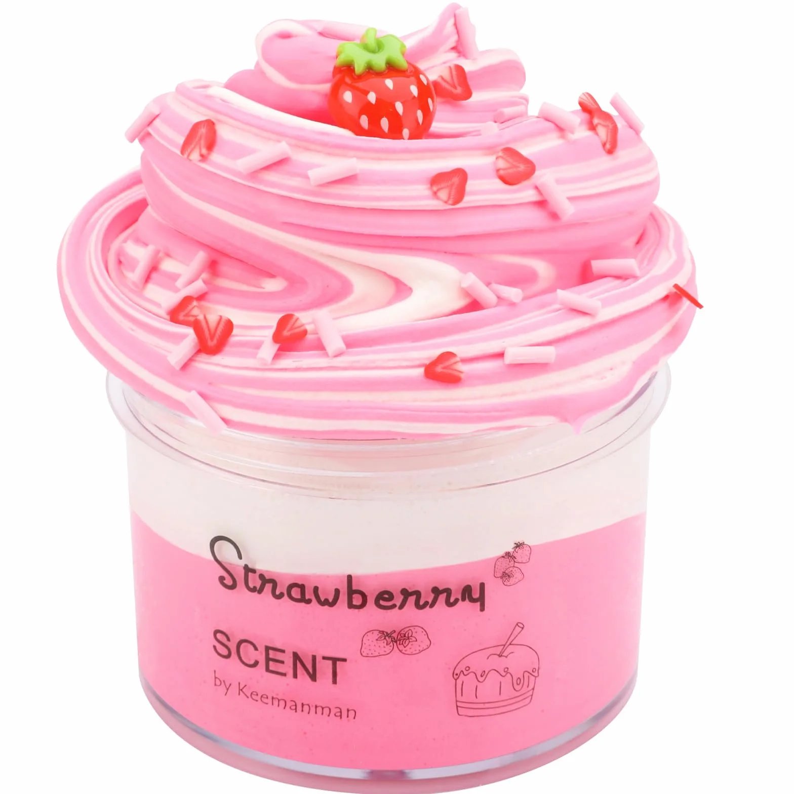 Truskawkowe masło limonkowe, 200 g – pachnący zestaw Slime Zabawka – słodki dodatek dla dziewcząt, chłopców i dzieci – fajny prezent urodzinowy dla nastolatek, upominek na imprezę i skarpety