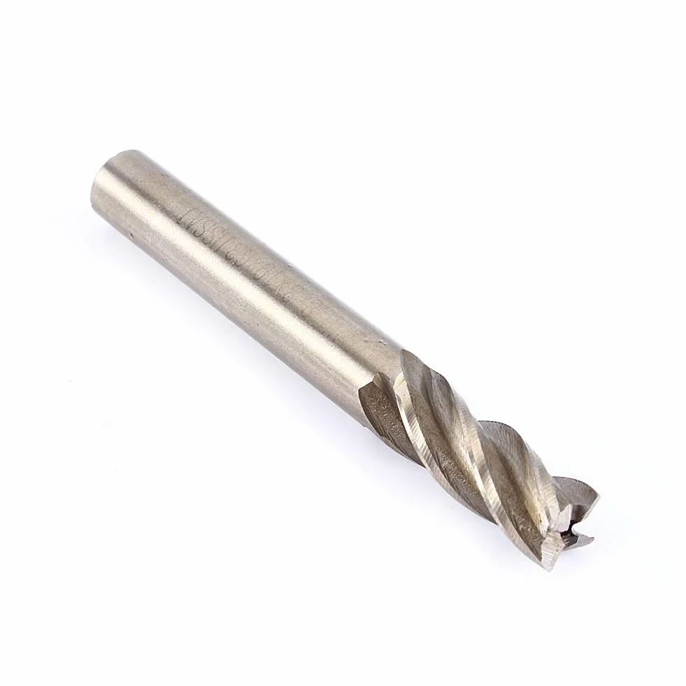 Frez do stali 8 mm, frez cylindryczny ogon HSS CNC, zestaw frezów z palcami narzędzie do wiertła z prostym palcem do centrów obróbki danych CNC, rzeźbione, 1 sztuka