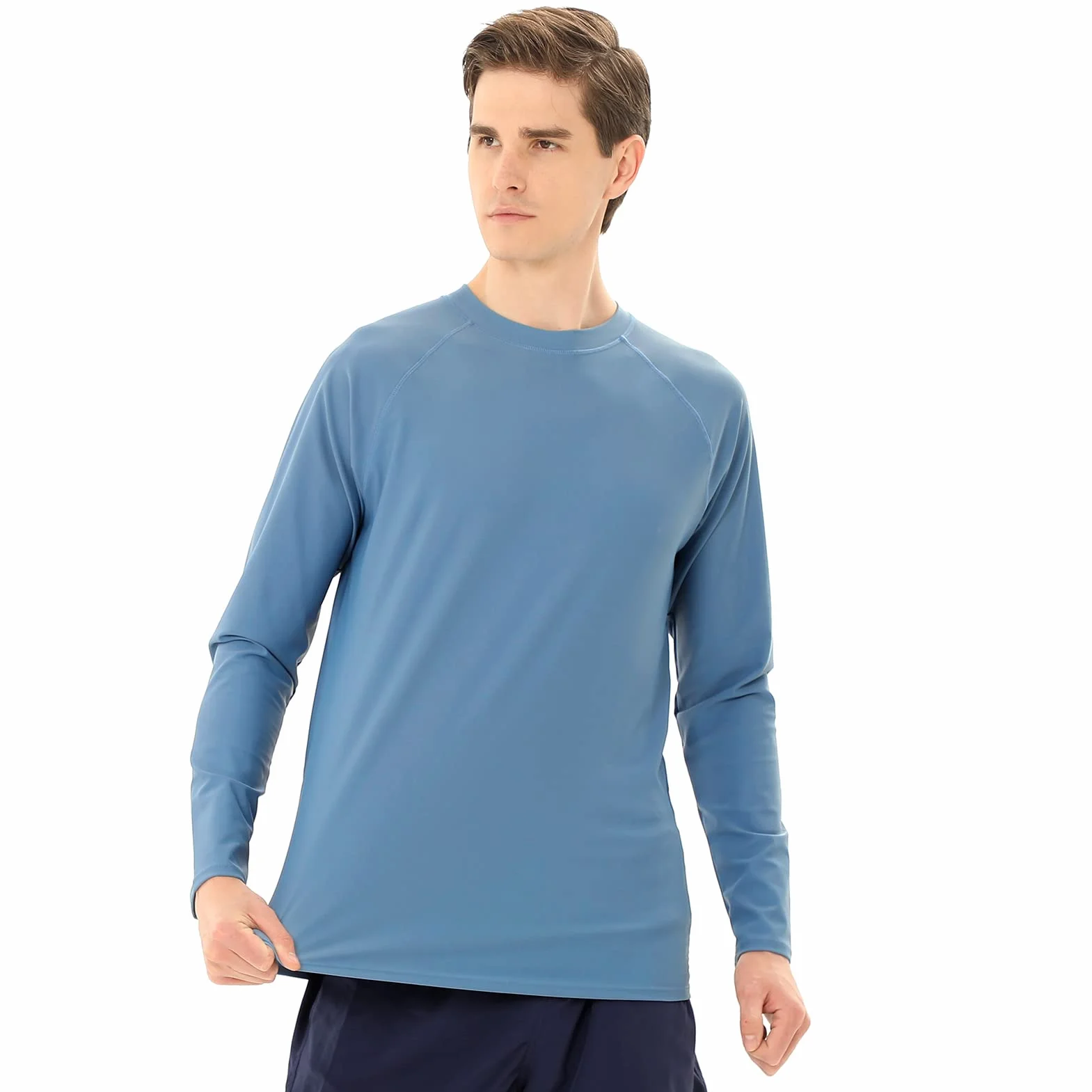 Męska koszulka anty-UV z długim rękawem Rashguard UPF 50+ top strój kąpielowy koszulka sportowa szybkoschnąca