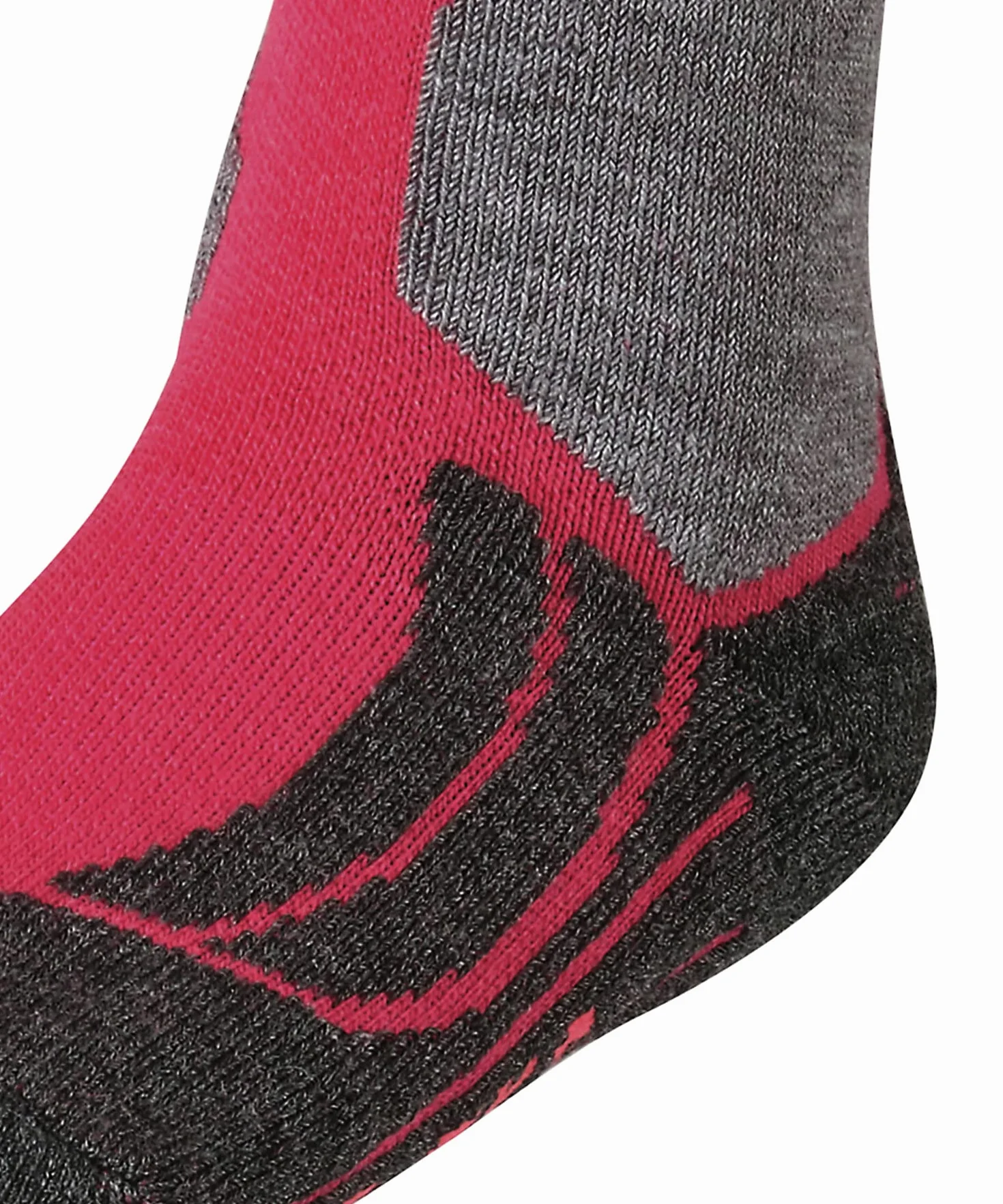 FALKE Uniseks - dzieci Skarpety narciarskie SK2 Intermediate K Kh Wełna ciepłe grube 1 Para, Czerwony Rose 8564, 35-38