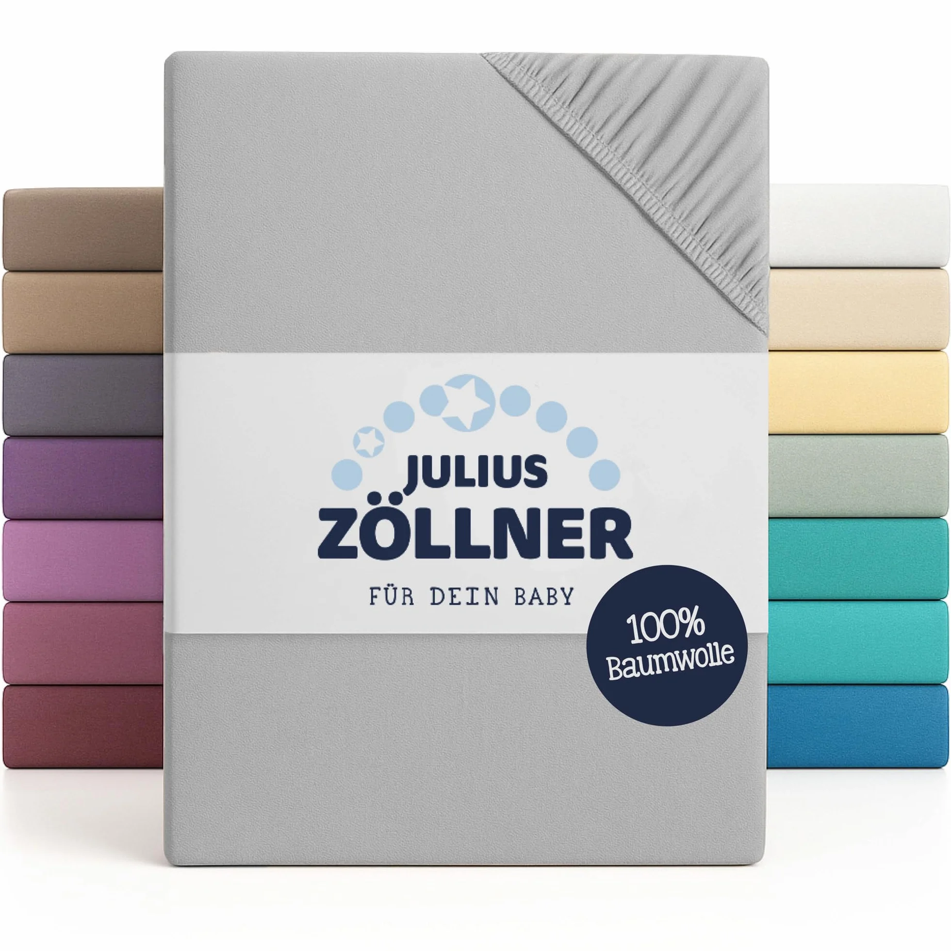 Julius Zöllner 8330013340 Prześcieradło z Gumką, Zielony, 90x40 cm