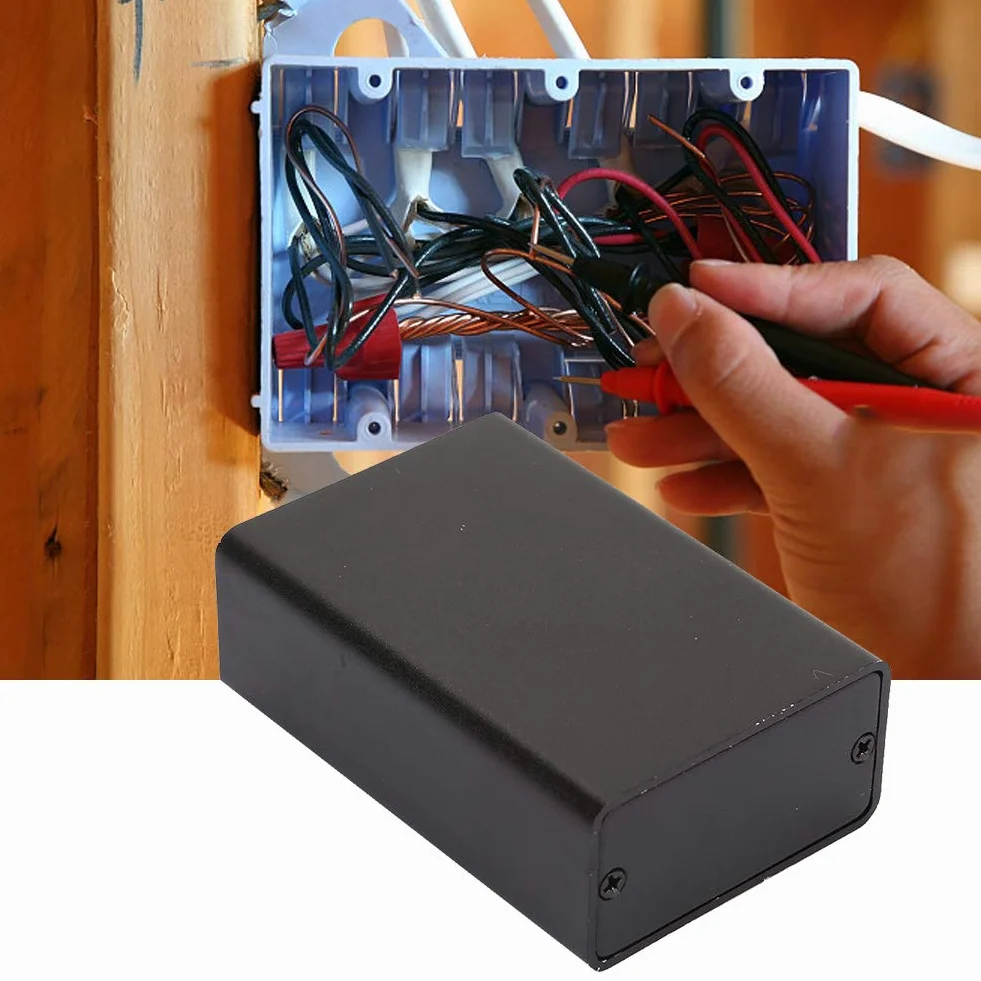 Instrument do płytek drukowanych, aluminiowa, elektroniczna skrzynka do projektów "zrób to sam", czarna obudowa do PCB Junction 0,91 x 1,73 x 2,59 cala