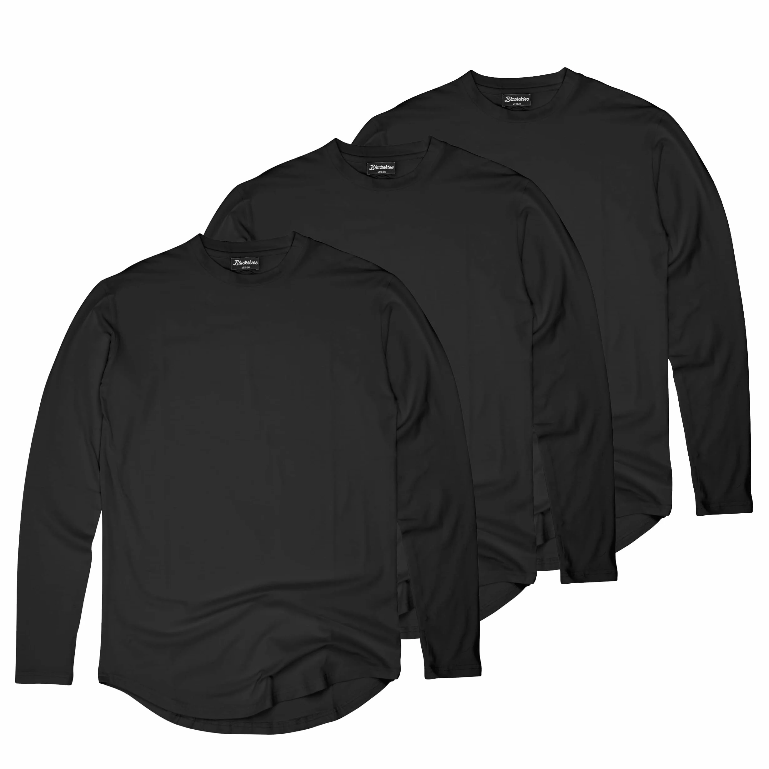 Blackskies Okrągła koszulka z długim rękawem | długa koszulka oversize, moda basic, długi rękaw, męska koszulka z długim rękawem, różne kolory