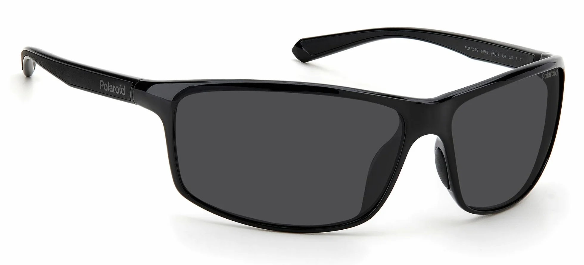 Polaroid PLD 7036/S 807 BLACK Okulary Przeciwsłoneczne Polaryzacyjne Prostokątne 63mm