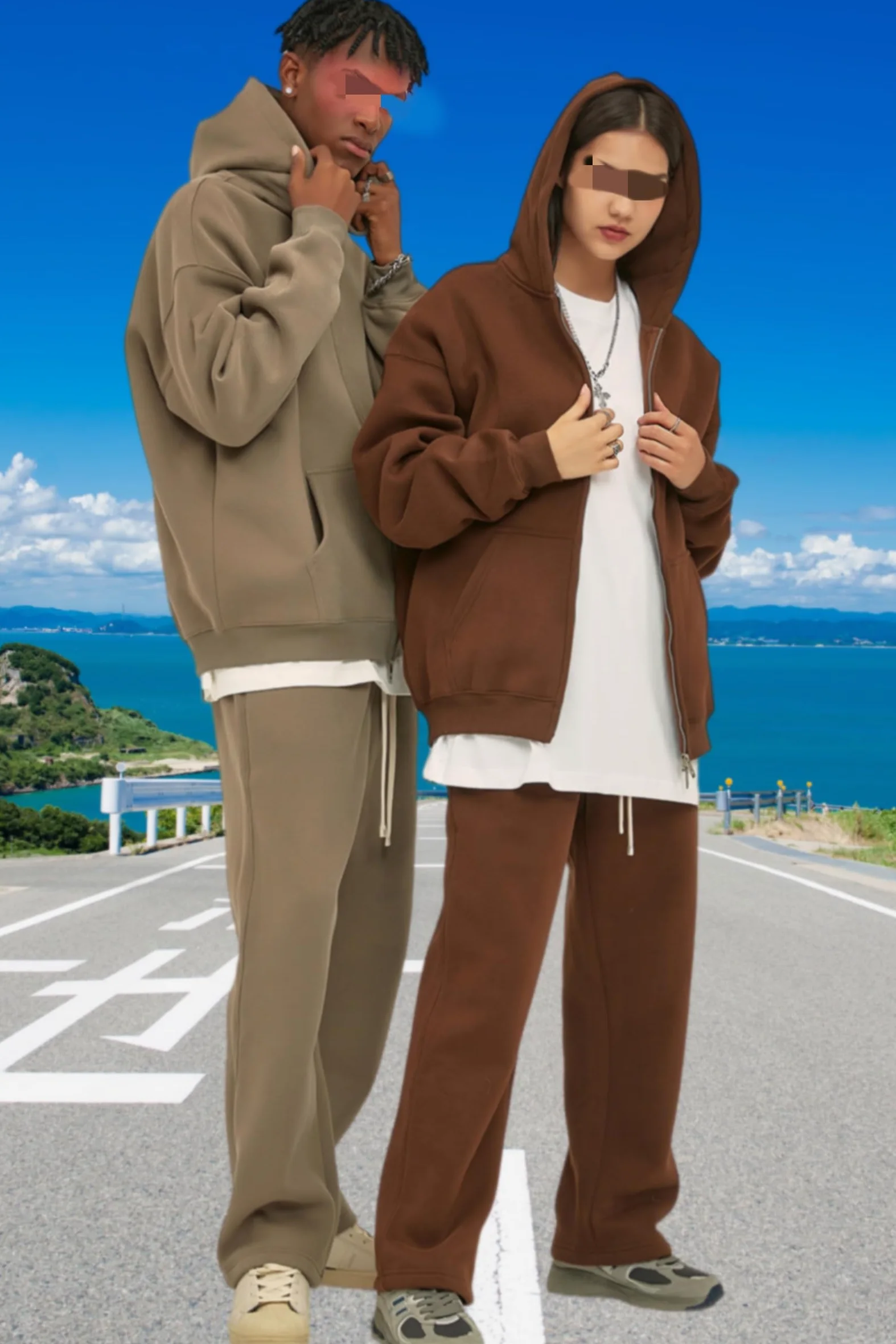 Dres, kurtka dresowa, bluza z kapturem, z zamkiem błyskawicznym, spodnie do joggingu zimowego, czarne, XXL | Kurtka polarowa unisex z zamkiem błyskawicznym i spodniami do biegania, ciepła i wygodna do codziennego użytku