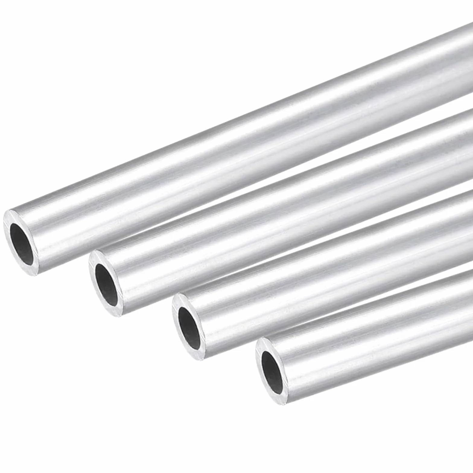 TOP-VIGOR 4 szt. 6063 aluminiowa okrągła rura, 4 mm średnica zewnętrzna 2 mm średnica 250 mm długość bezszwowe aluminiowe proste rurki rurowe do przemysłu projektów DIY