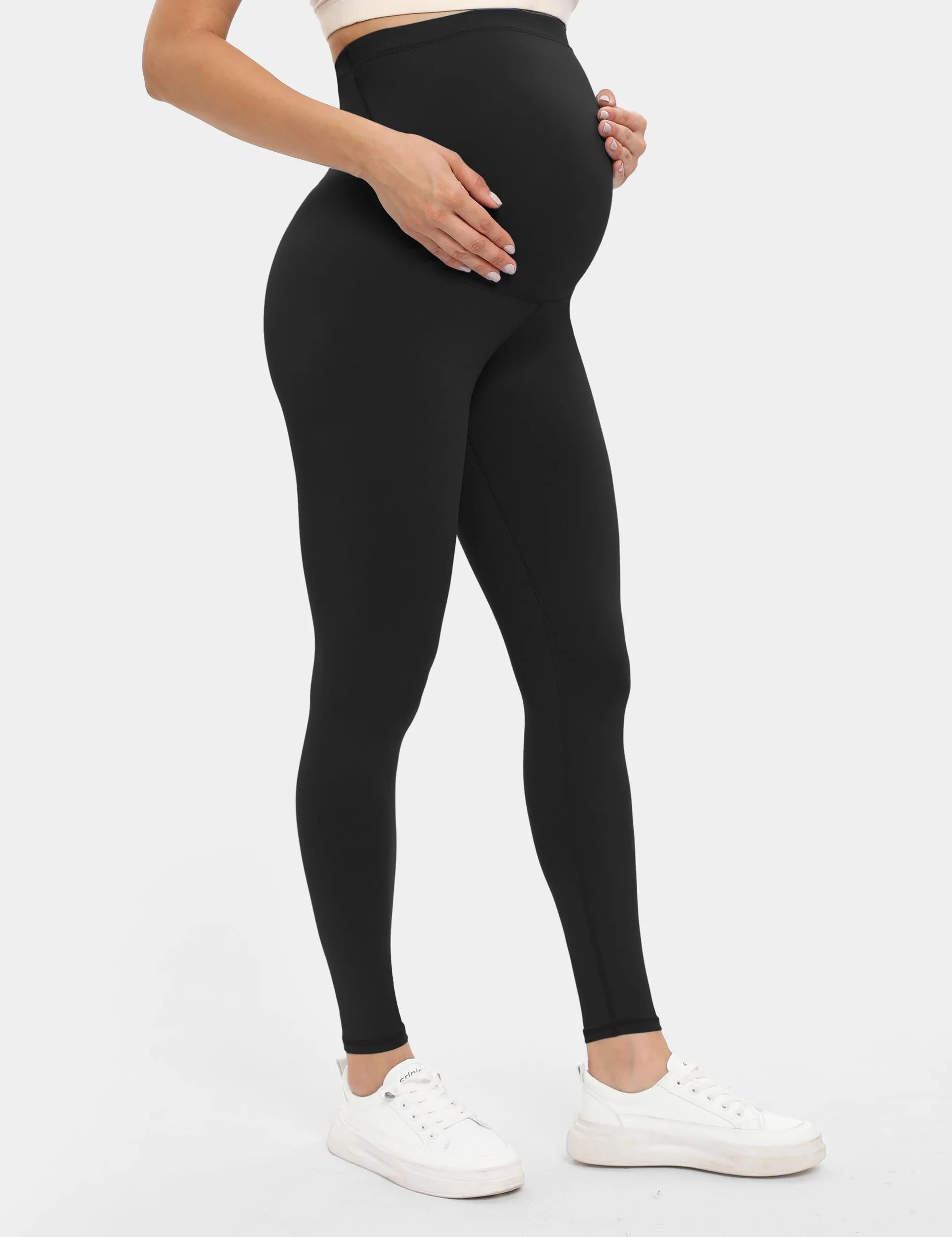 Buttergene Damskie legginsy ciążowe dla kobiet w ciąży odzież aktywna trening joga spodnie