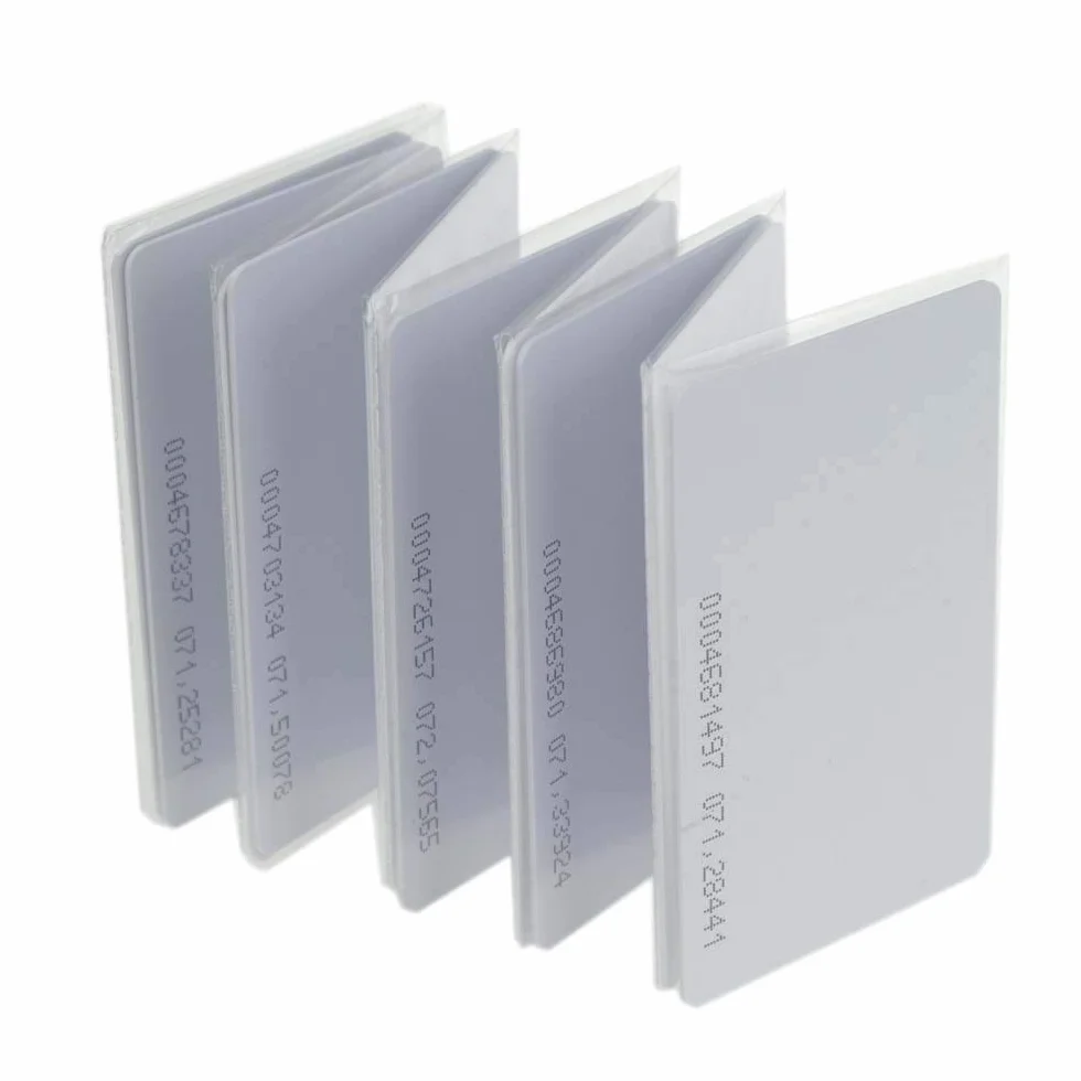 KDL Inteligentne karty RFID białe zbliżeniowe 125 kHz TK4100 / EM4100 / EM4200 Karta kontroli dostępu z tworzywa sztucznego PVC Tylko identyfikator do odczytu (opakowanie 10 sztuk)