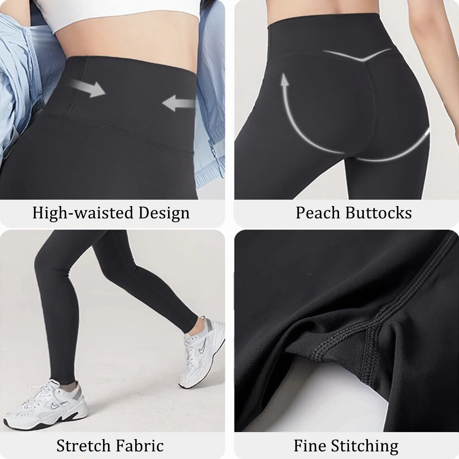 Legginsy damskie wysokie talia Push Up Butt Lift do jogi nieprzezroczyste duże rozmiary