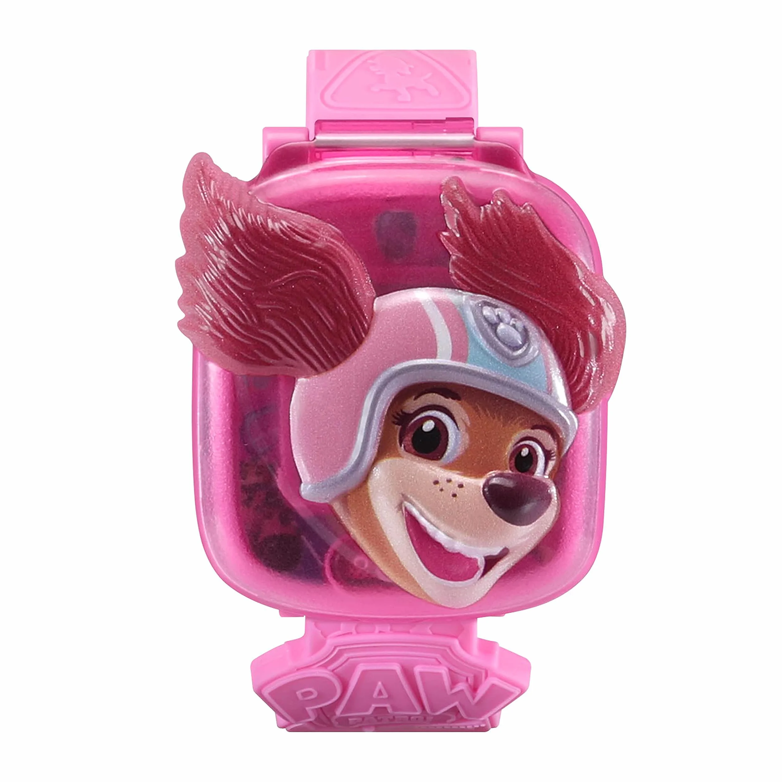 VTech - Psi Patrol Le Film, interaktywny zegarek do gier Liberty, zegarek dla dzieci z klapką, animowany ekran, miękki pasek, 10 tarczy, 4 gry, prezent dla dzieci w wieku od 3 lat do 7 lat - Zawartość