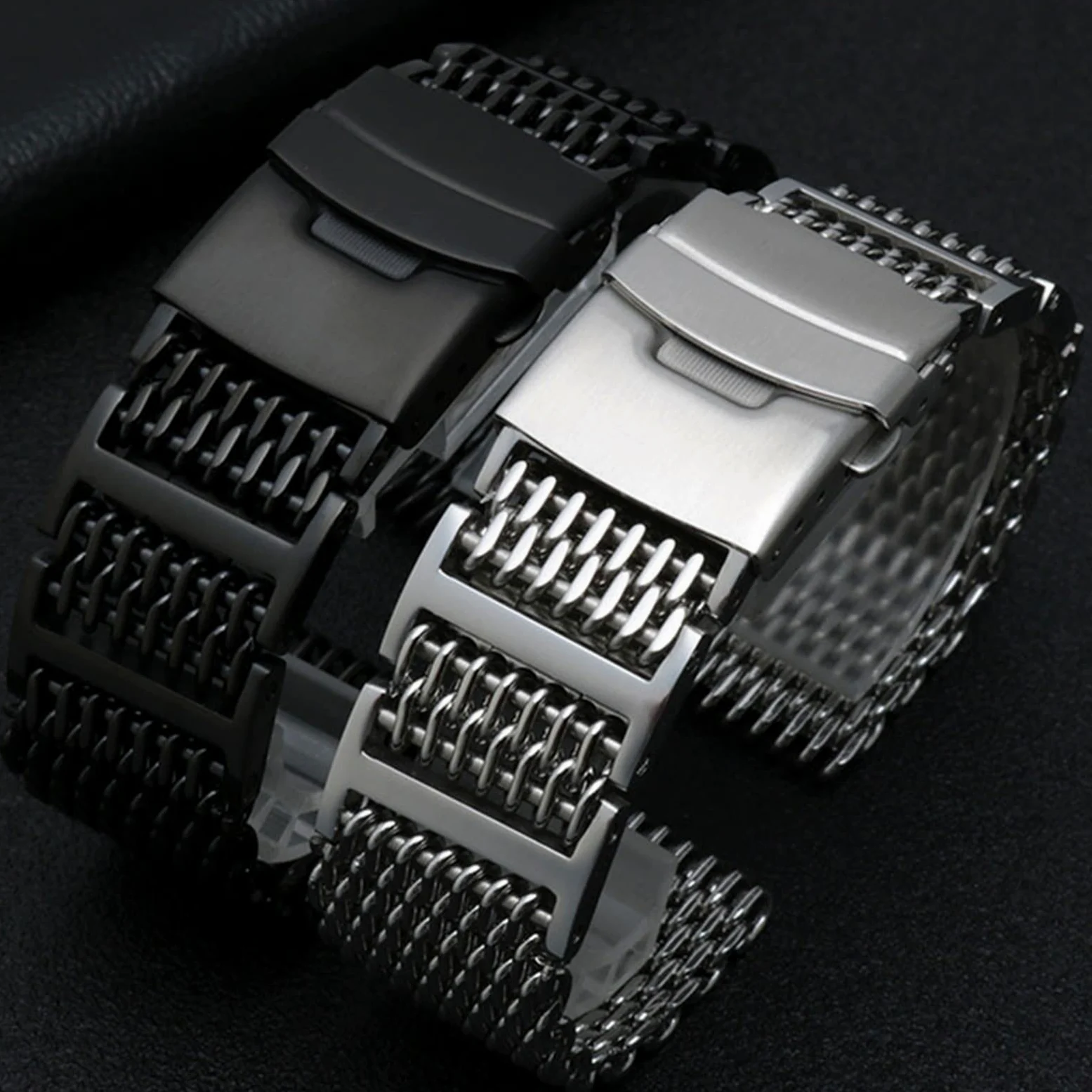 Do iwc pasek do zegarka siatka pasek do zegarka ze stali nierdzewnej 20 mm 22 mm 316L bransoletka ze stali nierdzewnej do omage opaska na nadgarstek metalowy pasek mediolański