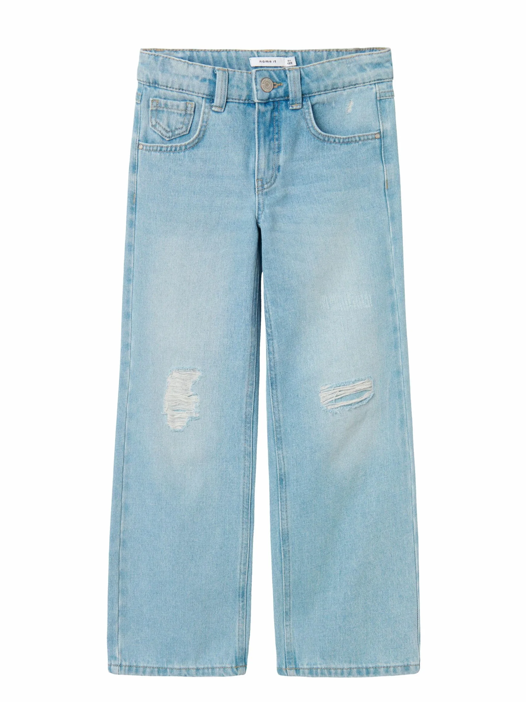 NAME IT spodnie jeansowe Dziewczynki Nkfrose Hw Wide Jeans 1411-te Noos