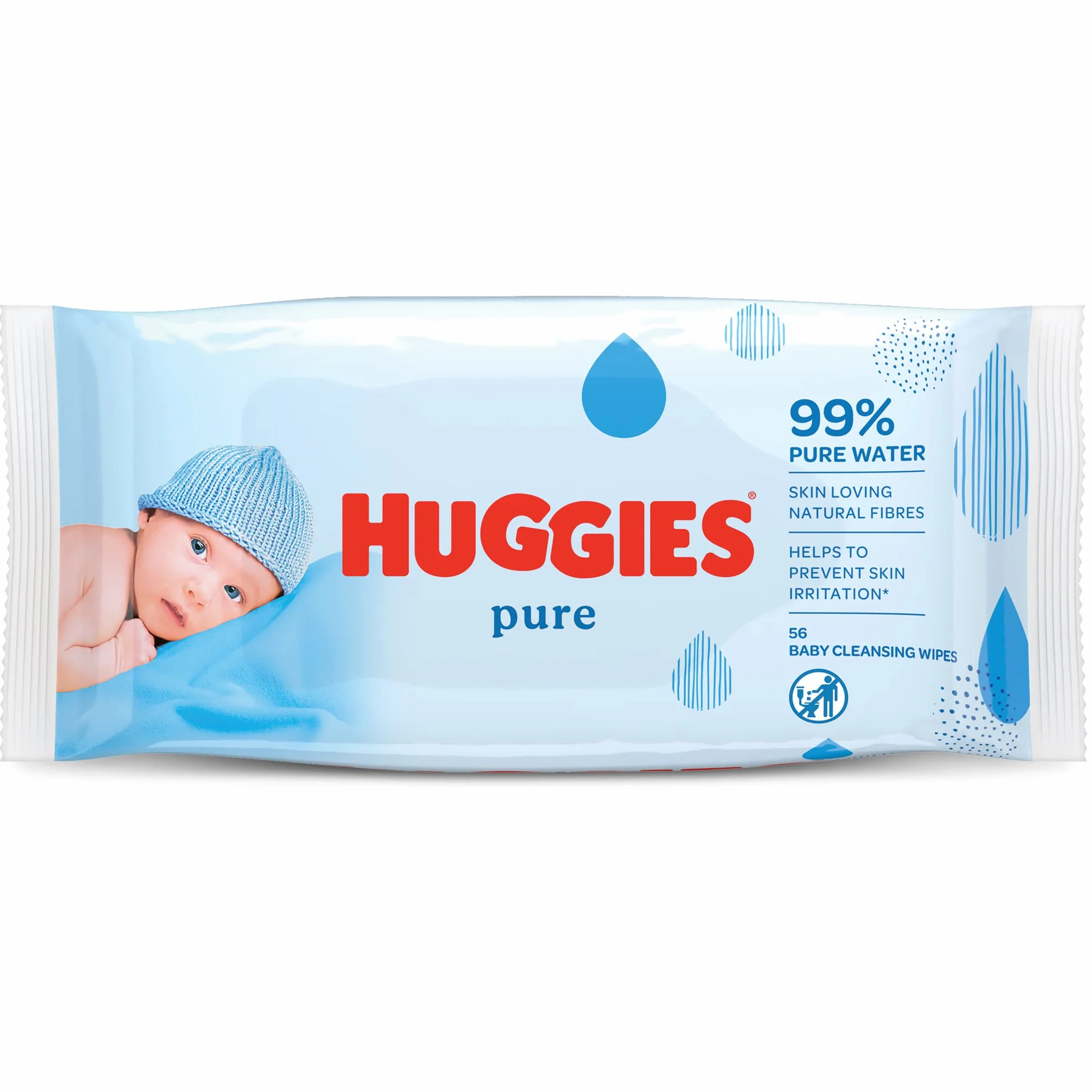 Huggies 5029053550039 Chusteczki Dla Niemowląt, 56 Sztuk