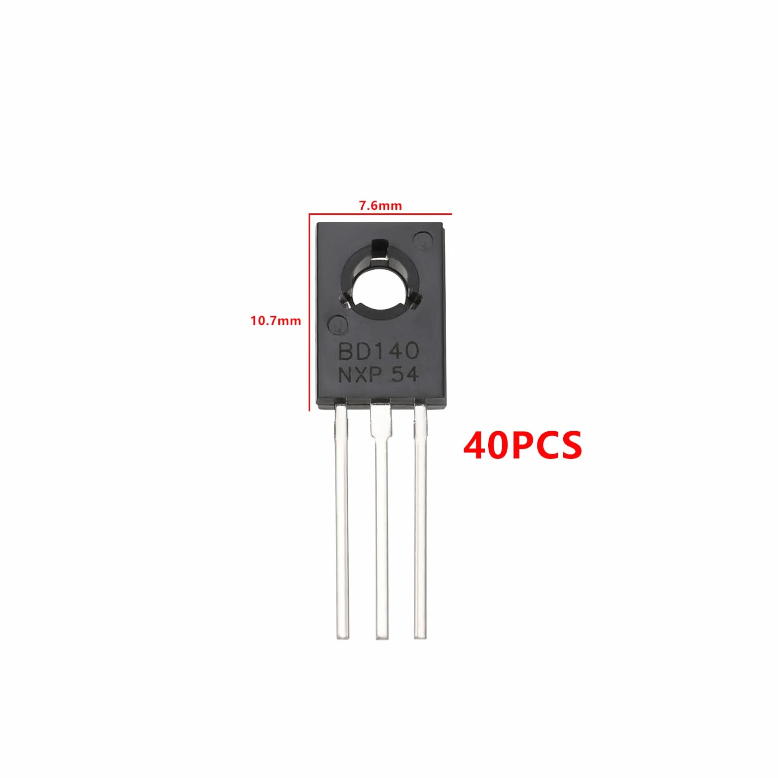 The Lord of the Tools 40 szt. BD139NPN BD140PNP 80V 1,5A pojedynczy tranzystor zawiera 20 szt. BD139 i 20 szt. tranzystora BD140 NPN PNP 1,5A/80V TO-126 tranzystor mocy