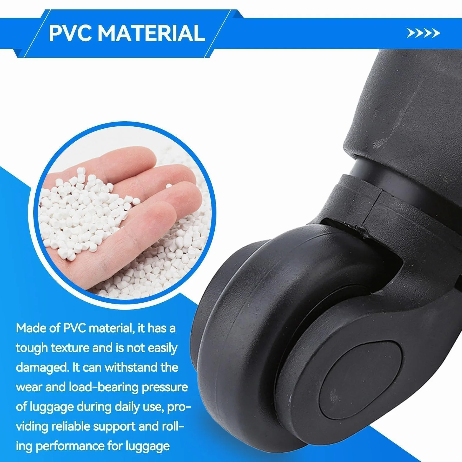 Kółka bagażowe, 2 sztuki, Mute Swivel, uniwersalne kółka, zamienniki, akcesoria do walizek podróżnych