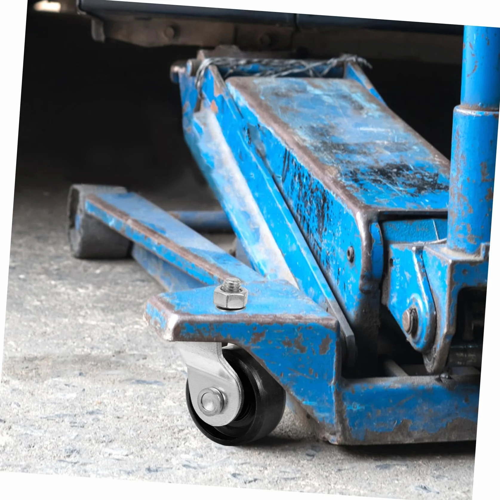 Angoily 2 sztuki hydraulicznego podnośnika samochodowego, koła zapasowe do garażu i na plac budowy, wysokiej jakości kółka skrętne, kompatybilne z podnośnikami Dual Pump, wytrzymała konstrukcja