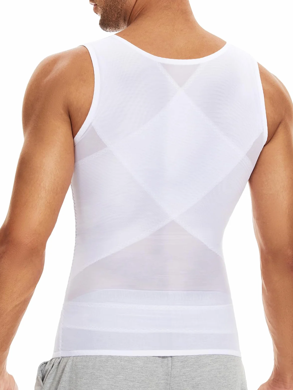 SLIMBELLE Męska koszulka kompresyjna Wyszczuplająca urządzenie do modelowania sylwetki Podkoszulek Kamizelka Klatka piersiowa brzucha Trening Talia Trenażer Tank Top