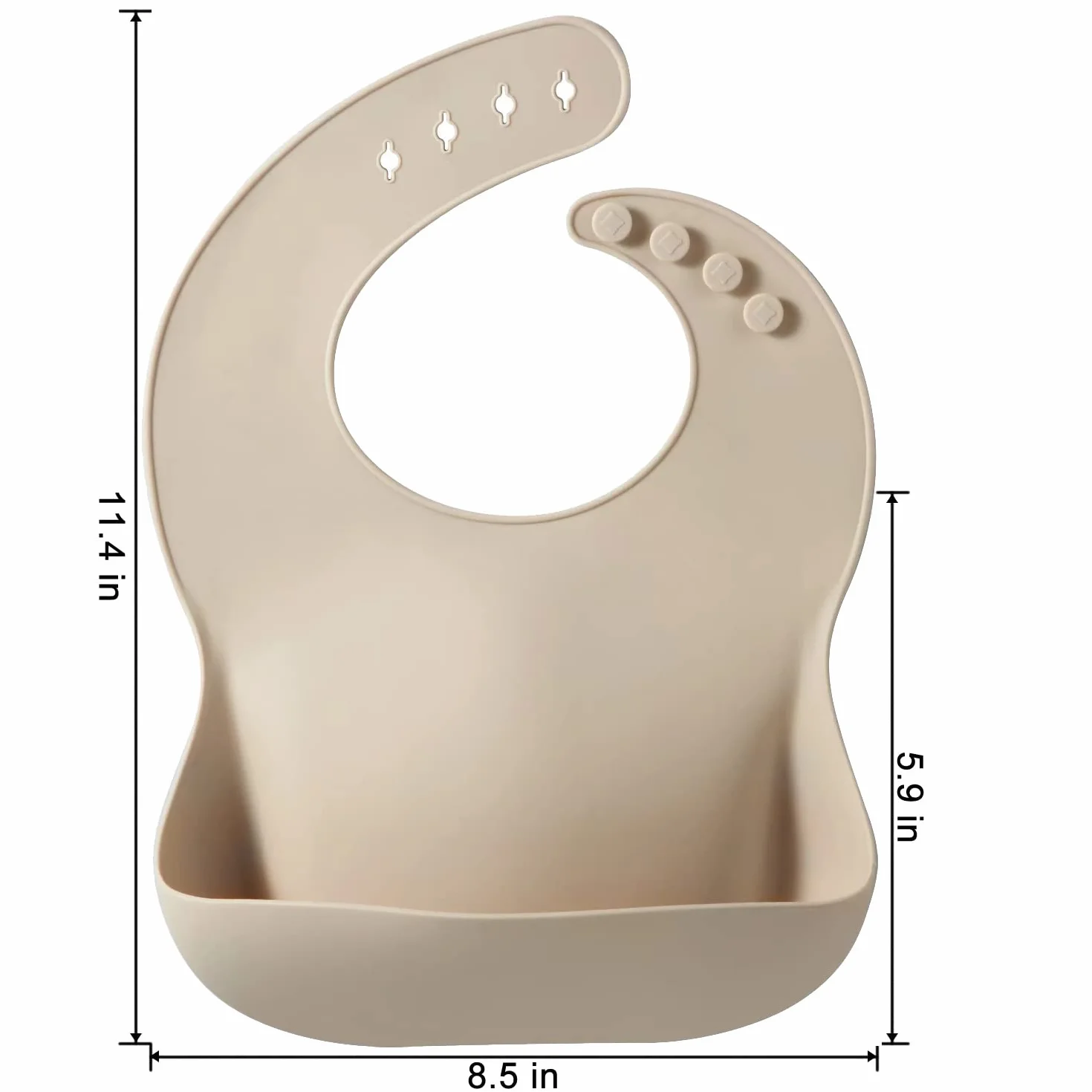 PandaEar Silicone Baby Bib for Girls Boys| Adjustable Waterproof Silicone Bibs for Babies & Toddlers with Large Pocket Food Catcher, BPA Free Soft Durable