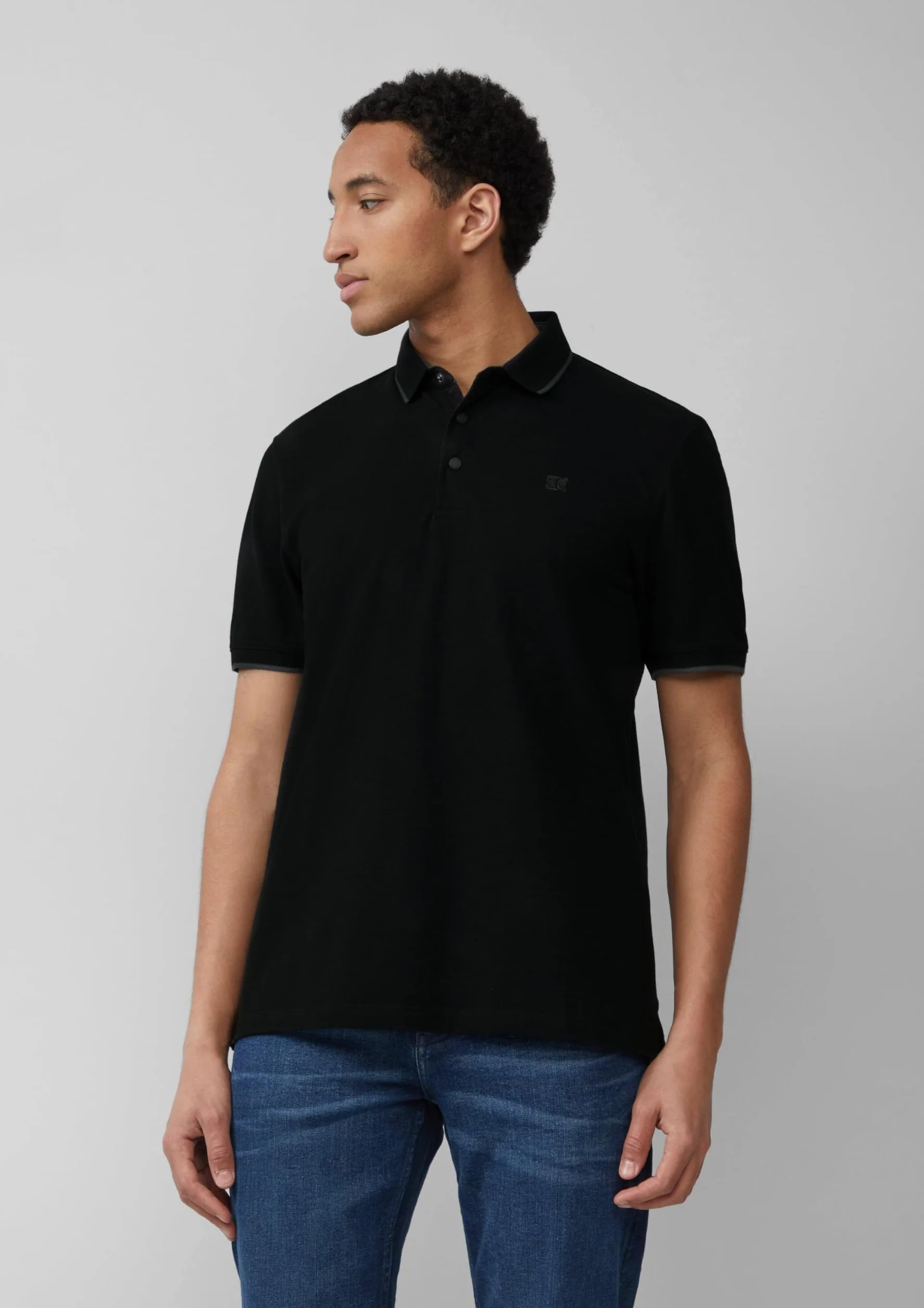 s.Oliver Męska koszulka polo sportowa, czarny, XL