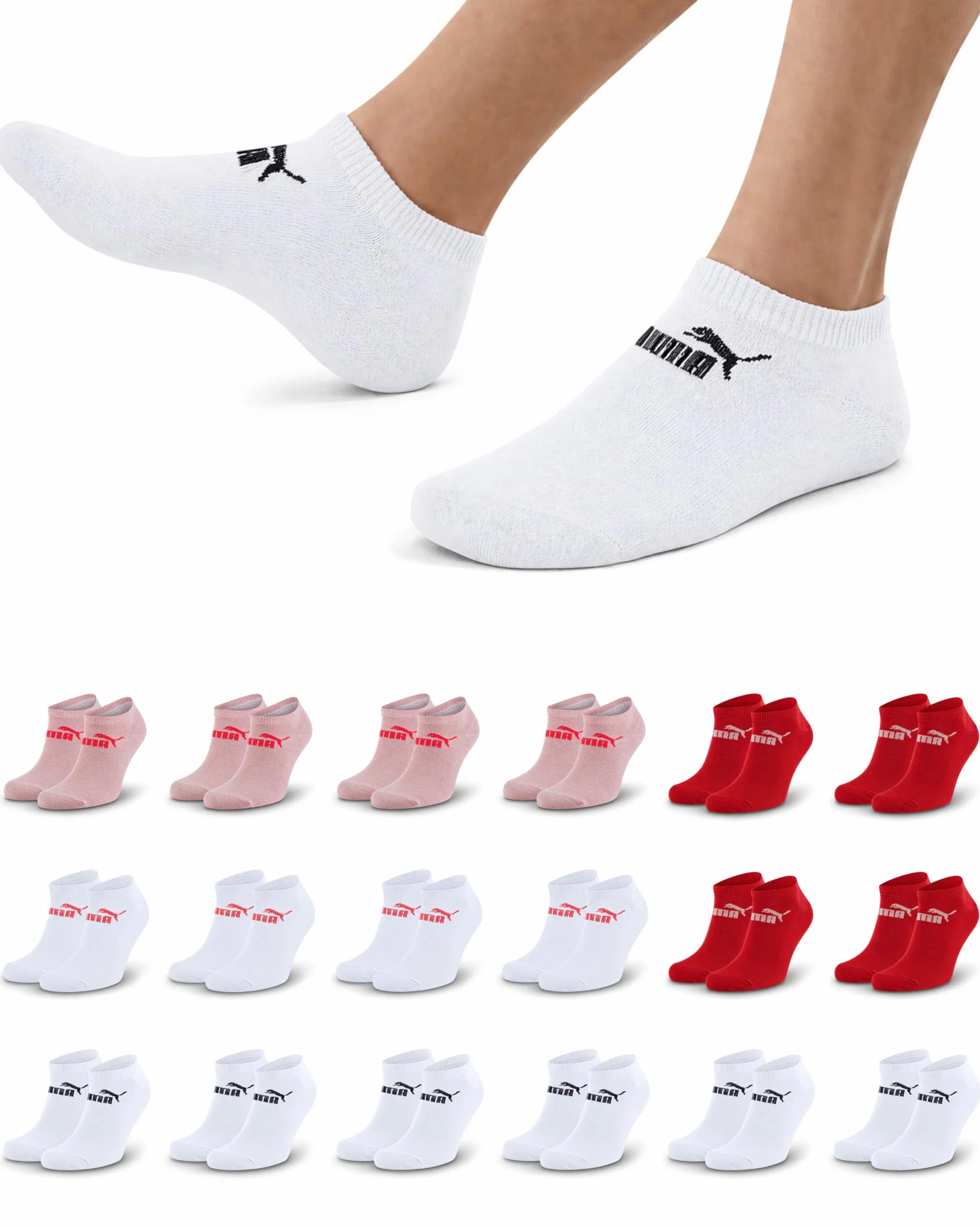 PUMA Skarpety do trampek, 18 par, Statement Edition, damskie i męskie