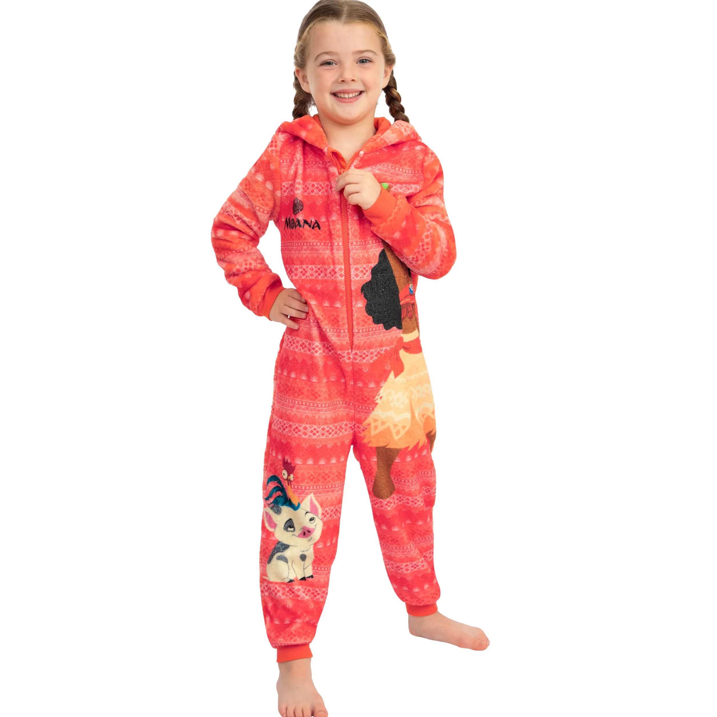 Disney Onesie Dziewczynek Moana, Onesies Dzieci księżniczki, Fleece Onesies dla dziewczynek, Moana Piżama