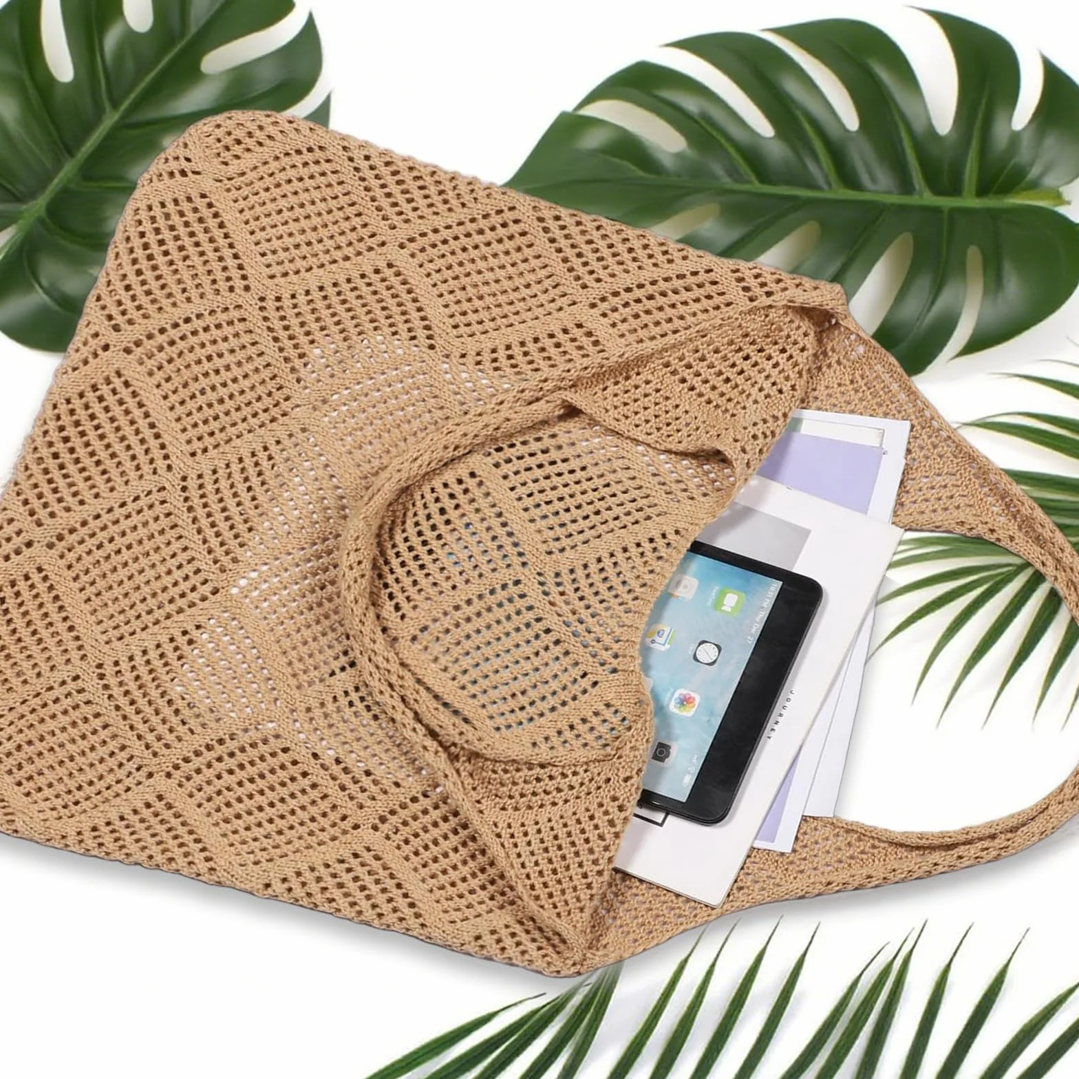 Damska torba plażowa Retro Hollow Handbag, damskie torebki na ramię, duża letnia torba na co dzień, letnie torby, torba plażowa na imprezę w podróży zakupy