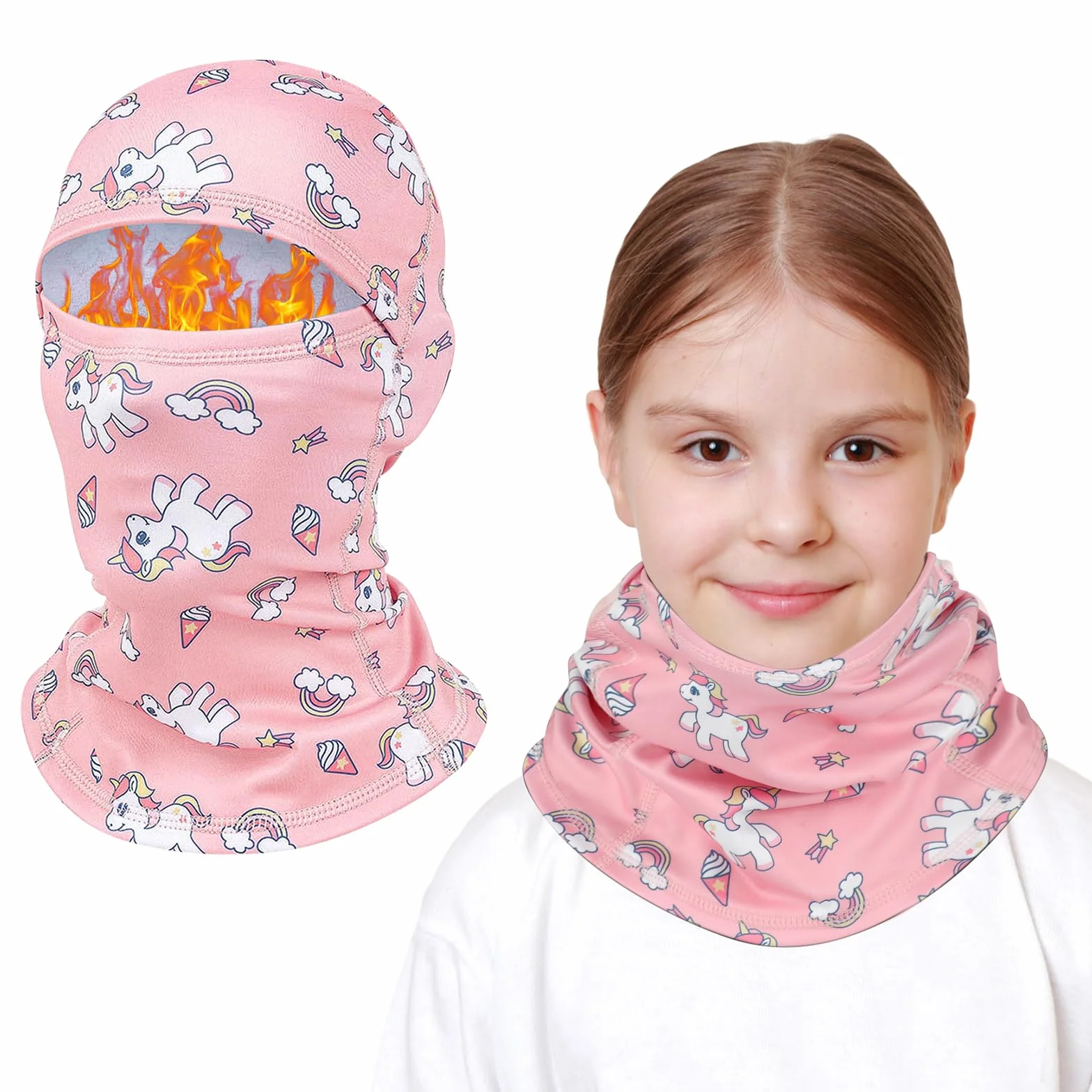 Dziecięca kominiarka zimowa, wielofunkcyjna, wiatroszczelna, z polaru, ciepła maska narciarska, do jazdy na rowerze, pod kaskiem, maska sztormowa, czapka z ocieplaczem na szyję, dla chłopców i