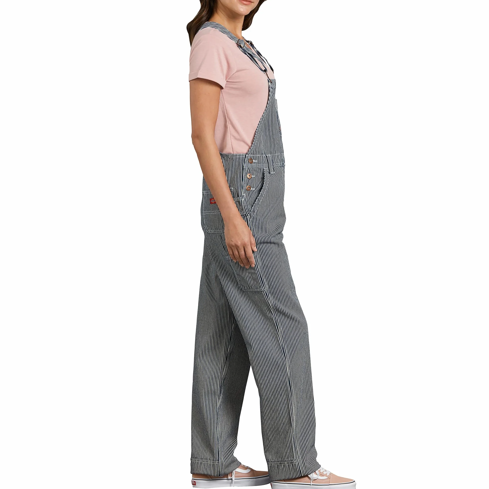 Dickies Damski kombinezon na szelkach dżinsowych, Opłukany pasek hikory, XL
