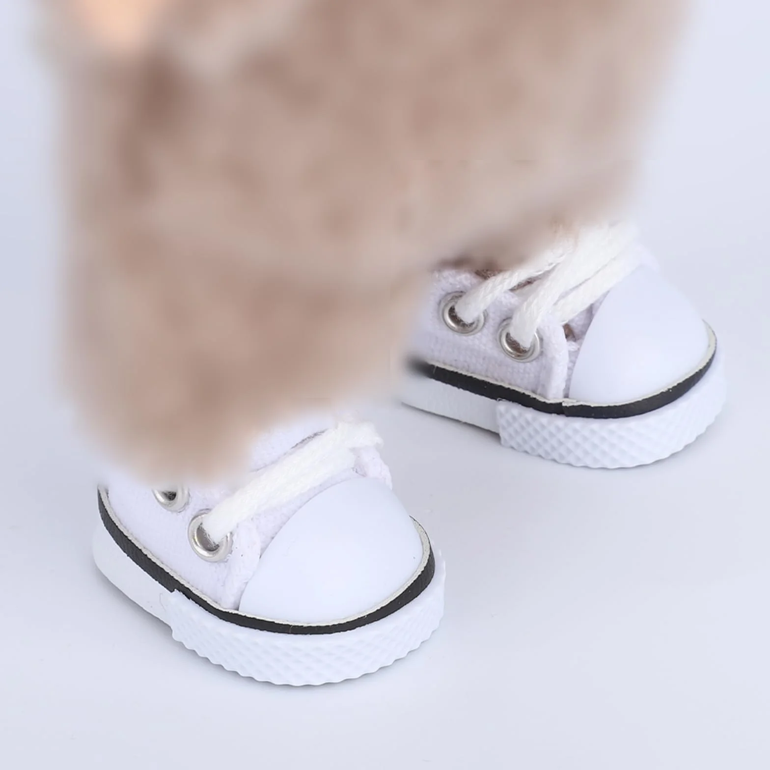Mikovivi 2 szt. Butów dla Lalek, Śliczne Modne Białe Trampki Śliczne Ubranka Akcesoria do Lalek o Wymiarach 15 cm i 17 cm Strój i Ekspozycja (Lalki nie są Dołączone)