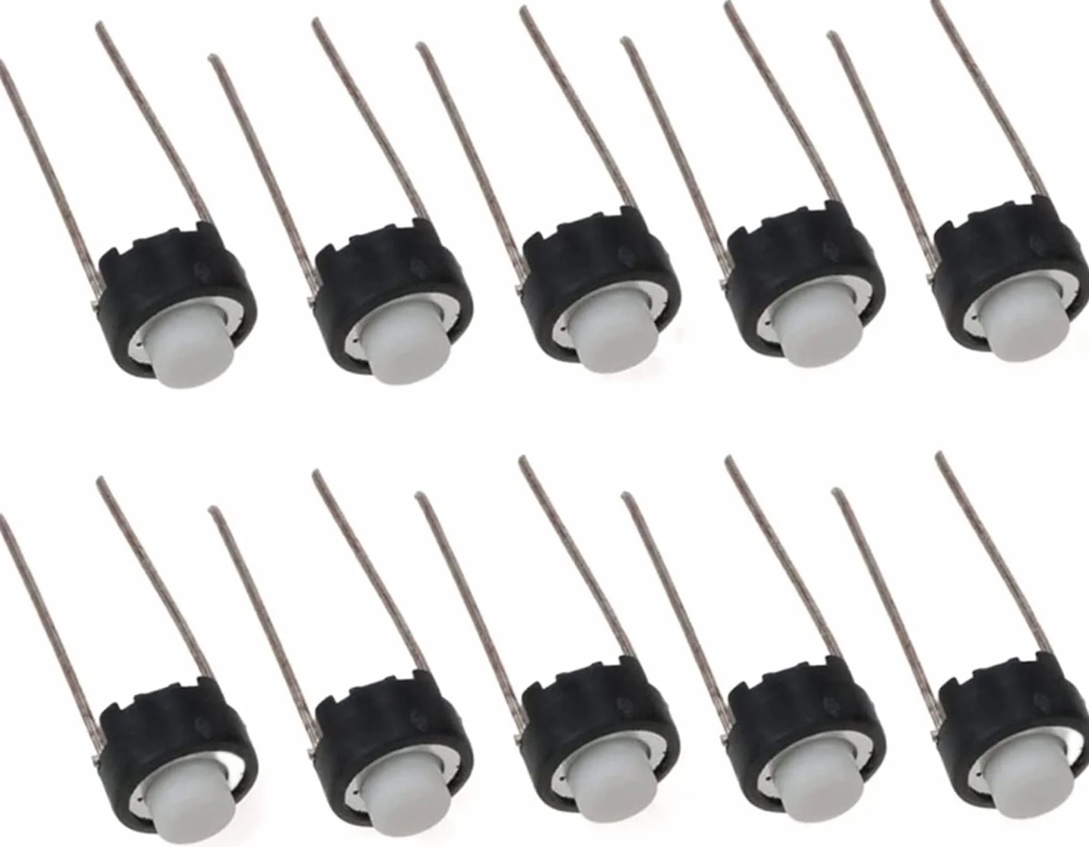 Mikroprzełączniki 50 szt. Pionowy okrągły mikroprzełącznik 6 x 6 x 5 mm DIP-2 2-pinowy dotykowy przełącznik dotykowy 2p mini przełącznik kluczykowy