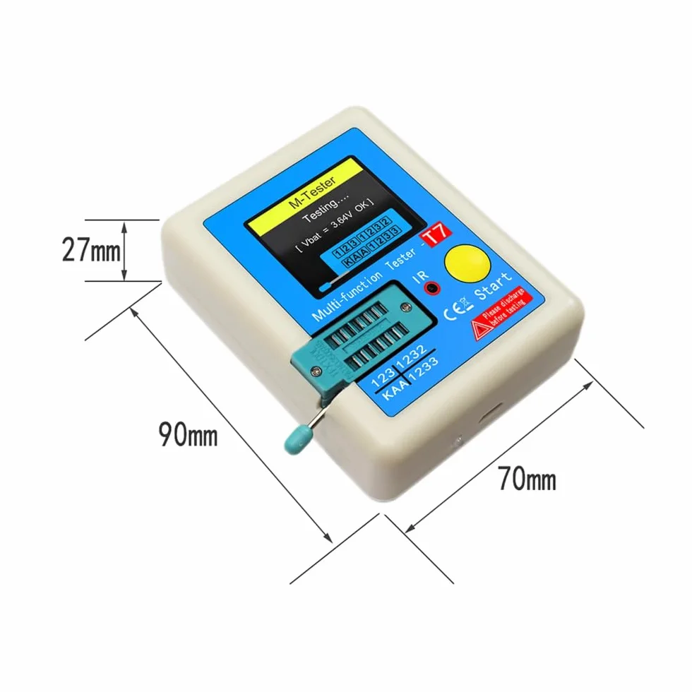 DollaTek Wielofunkcyjny tester tranzystorowy TFT Dioda Trioda Pojemno?? Tester LCR ESR NPN PNP MOSFET IR