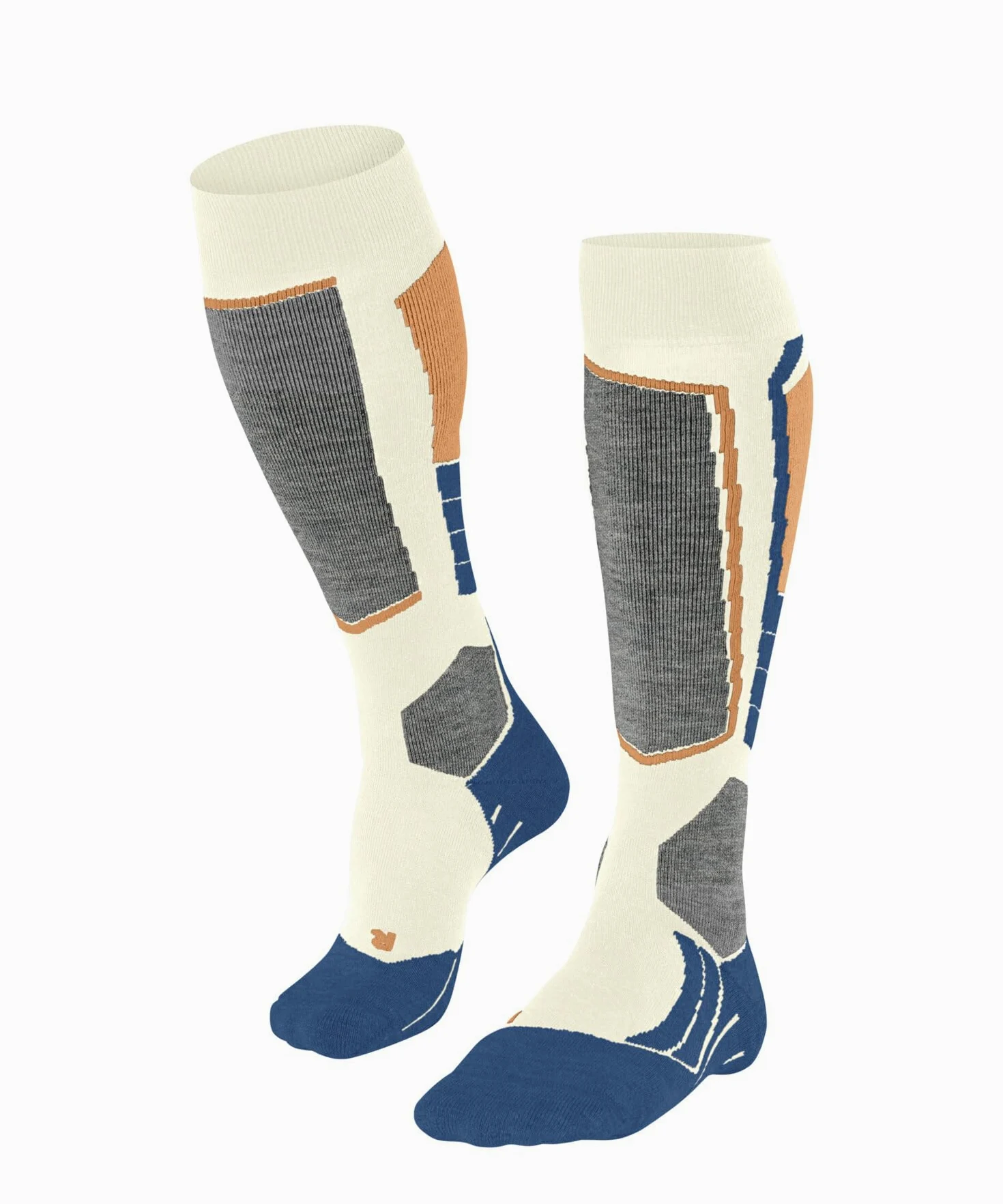 FALKE Kobiety Skarpety narciarskie SK2 Intermediate W Kh wełna materiał funkcyjny ciepłe grube1 Para, Biały Offwhite-Candy 2042, 39-40