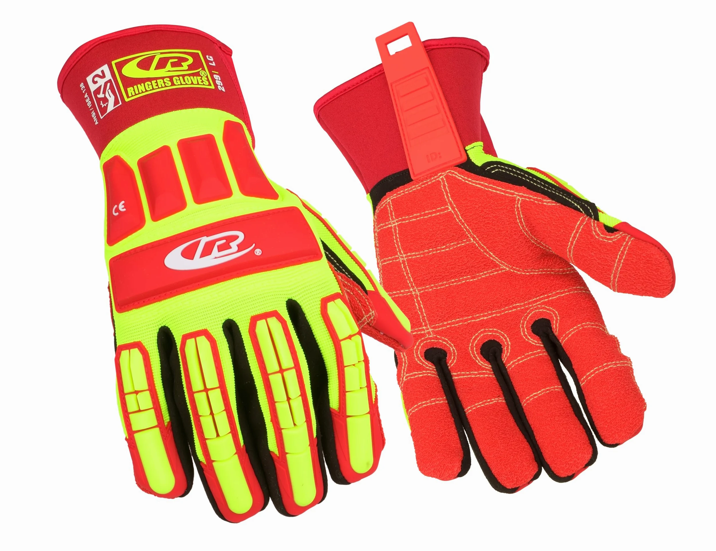 Ansell Ringers R299 Robocze rękawice do ochrony mechanicznej, Rozmiar 9 (L), Żółty (5 Pairy)