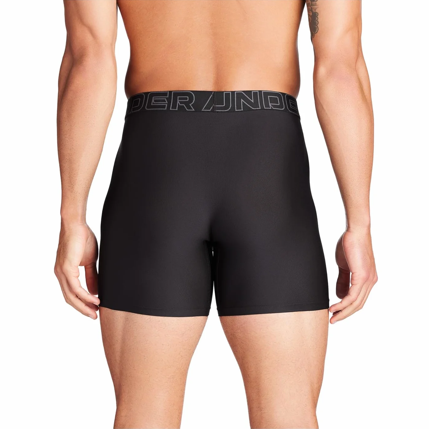 Under Armour Tech Mesh bokserki męskie 3 sztuki, długość nogawki 15 cm - oddychająca, odprowadzająca wilgoć, miękka w dotyku, komfort przez cały dzień, Czarny (Black), XL