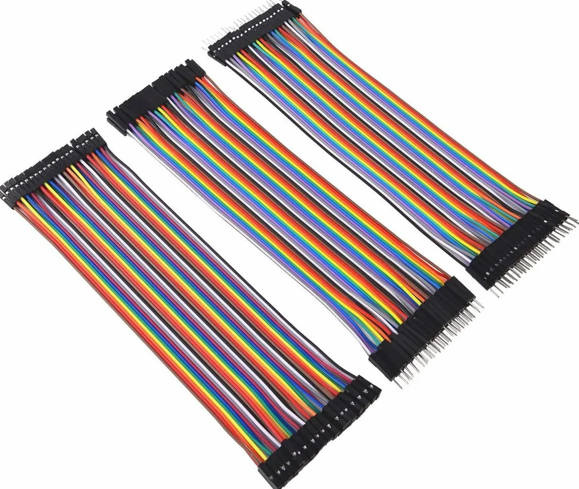 GTIWUNG 240 szt. 20 cm 24 AWG wielokolorowe 40 pinów męskie do żeńskiej, 40 pinów od mężczyzn do mężczyzn, 40 pinów żeński do żeńskiego swetra druty wstążkowe kable zestaw do projektów podobnych do Arduino