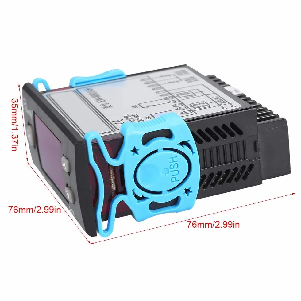Cyfrowy regulator temperatury, 220 V EW-801AH Automatyczna regulacja temperatury z 2-kanałowym czujnikiem do słonecznego podgrzewacza wody